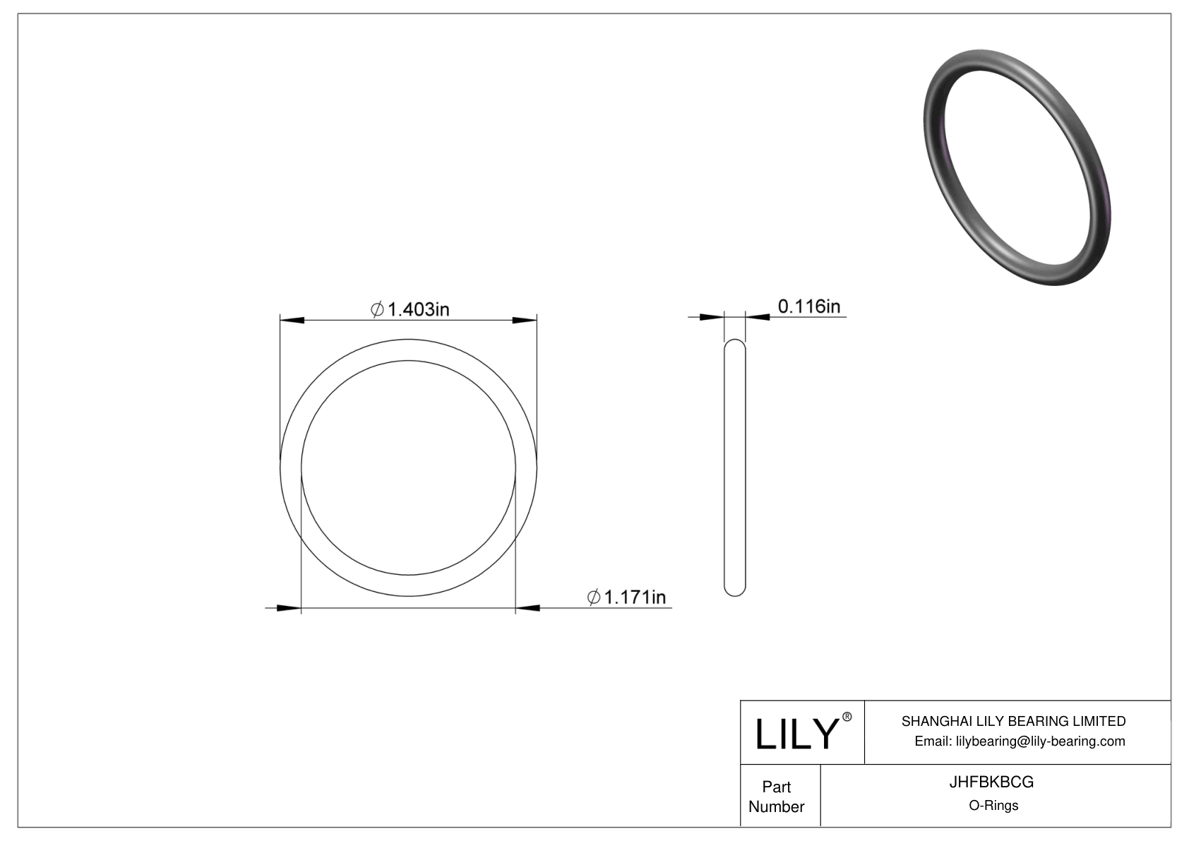 JHFBKBCG Juntas tóricas redondas resistentes al aceite cad drawing