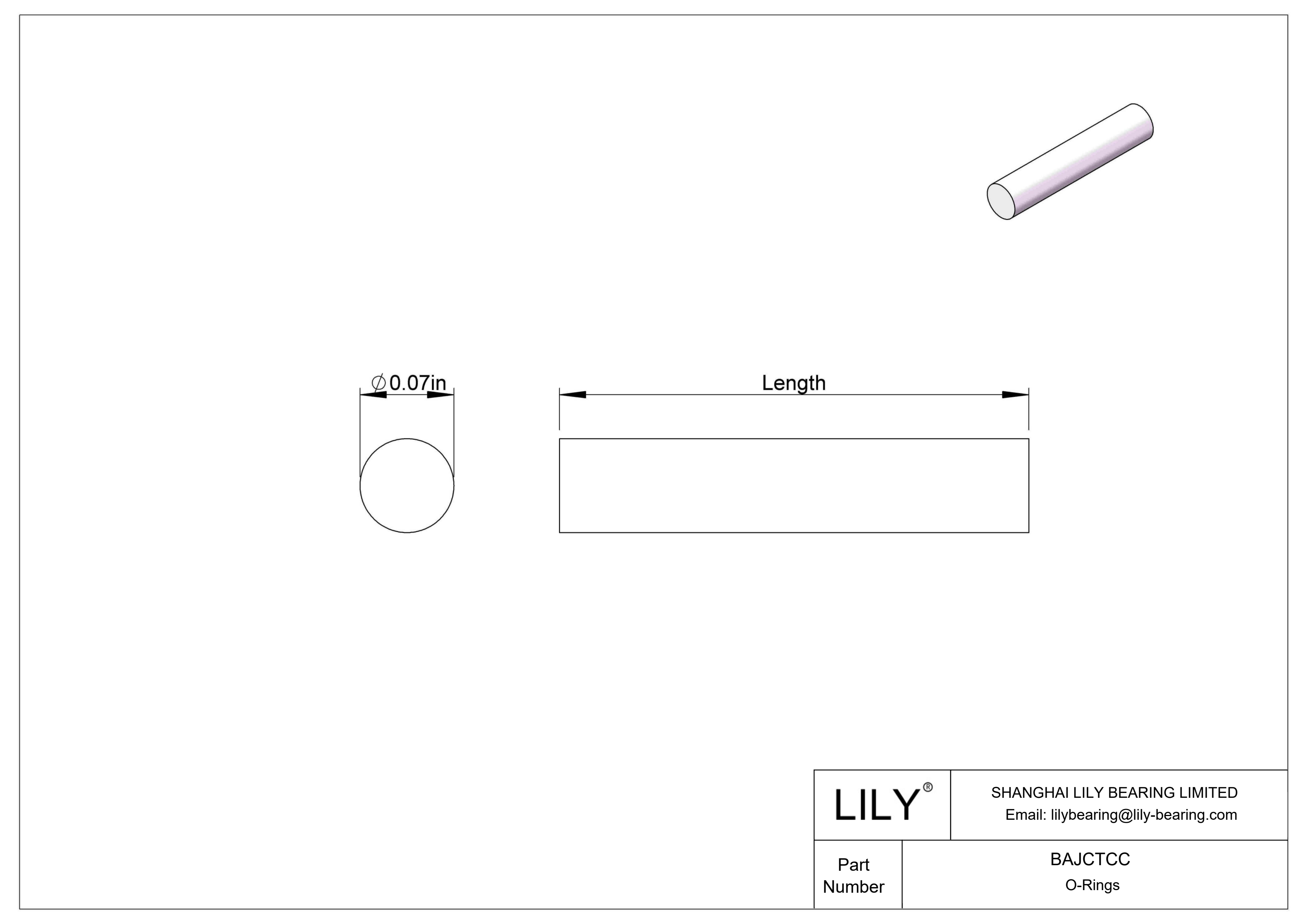 BAJCTCC 圆形耐化学性O 形圈软线库存 cad drawing