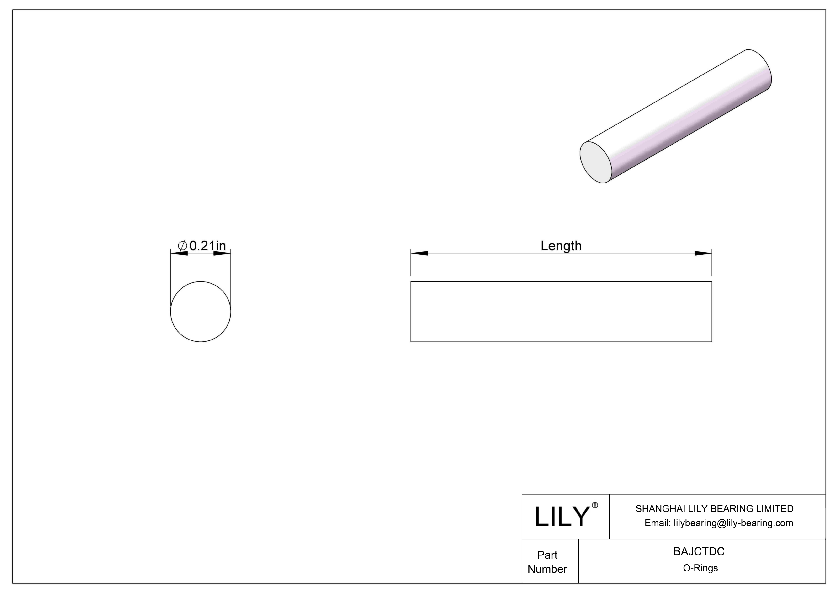 BAJCTDC 圆形耐化学性O 形圈软线库存 cad drawing