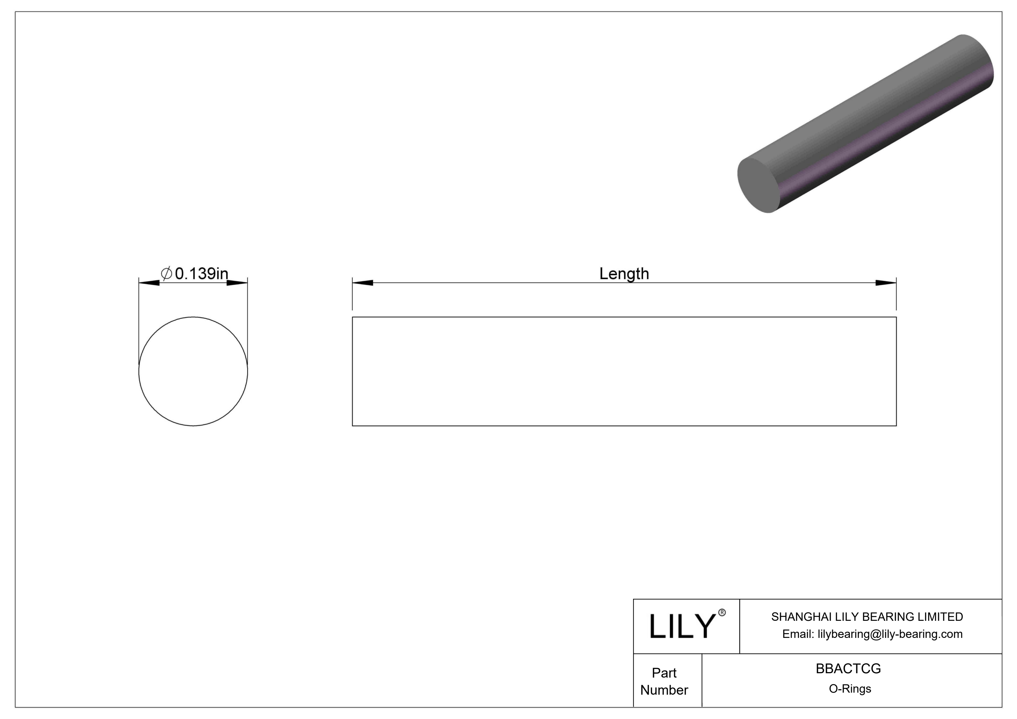 BBACTCG 圆形耐化学性O 形圈软线库存 cad drawing