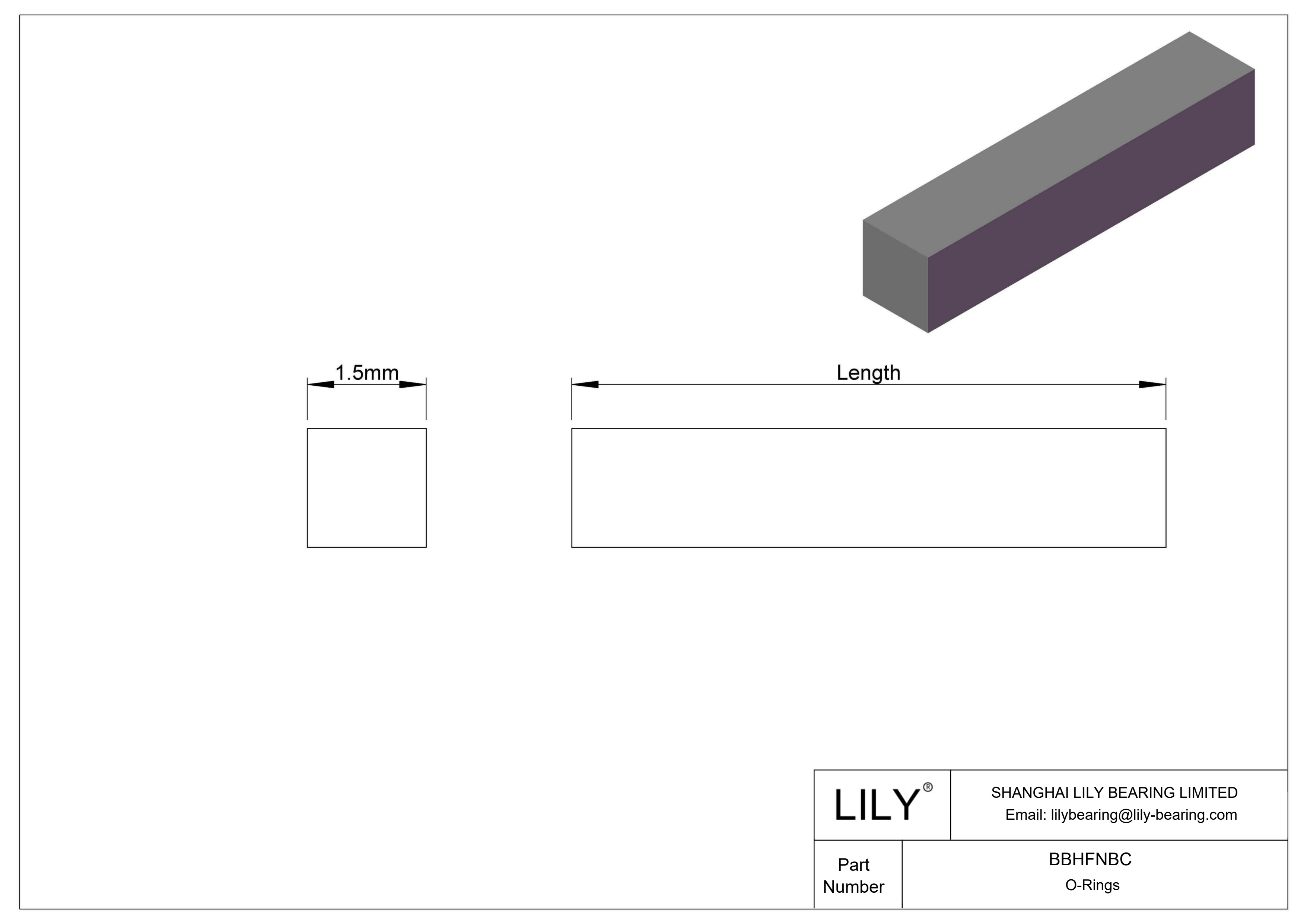 BBHFNBC 方形耐化学性O 形圈软线库存 cad drawing