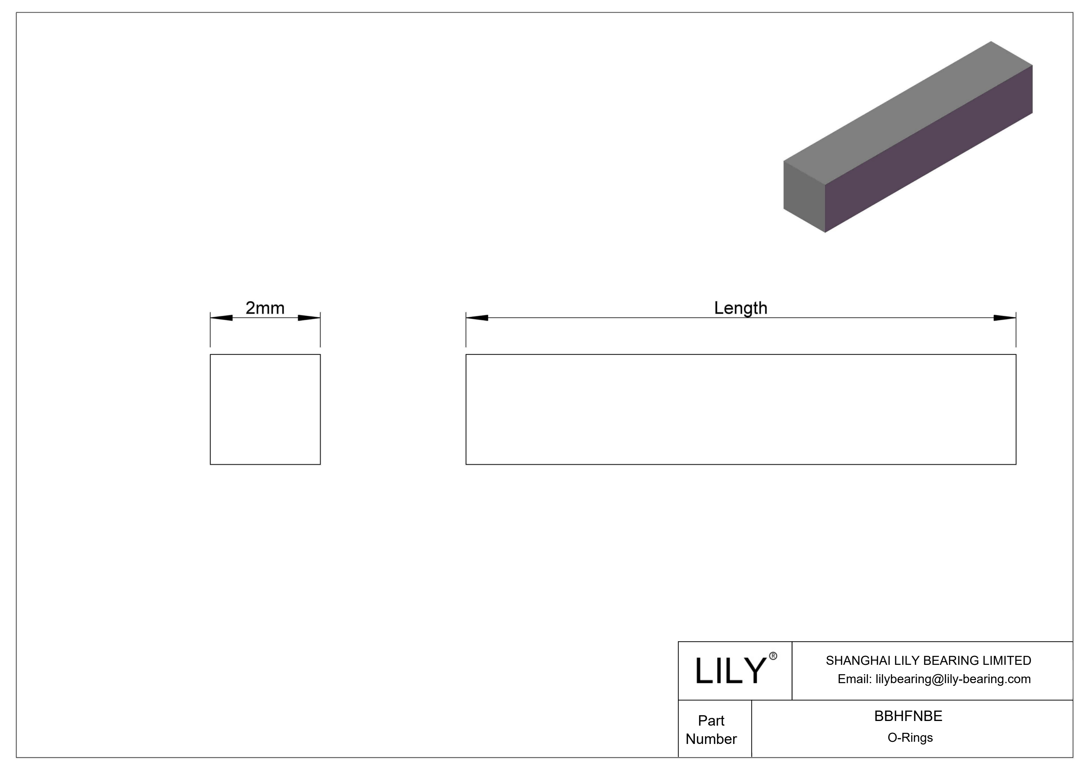 BBHFNBE 方形耐化学性O 形圈软线库存 cad drawing