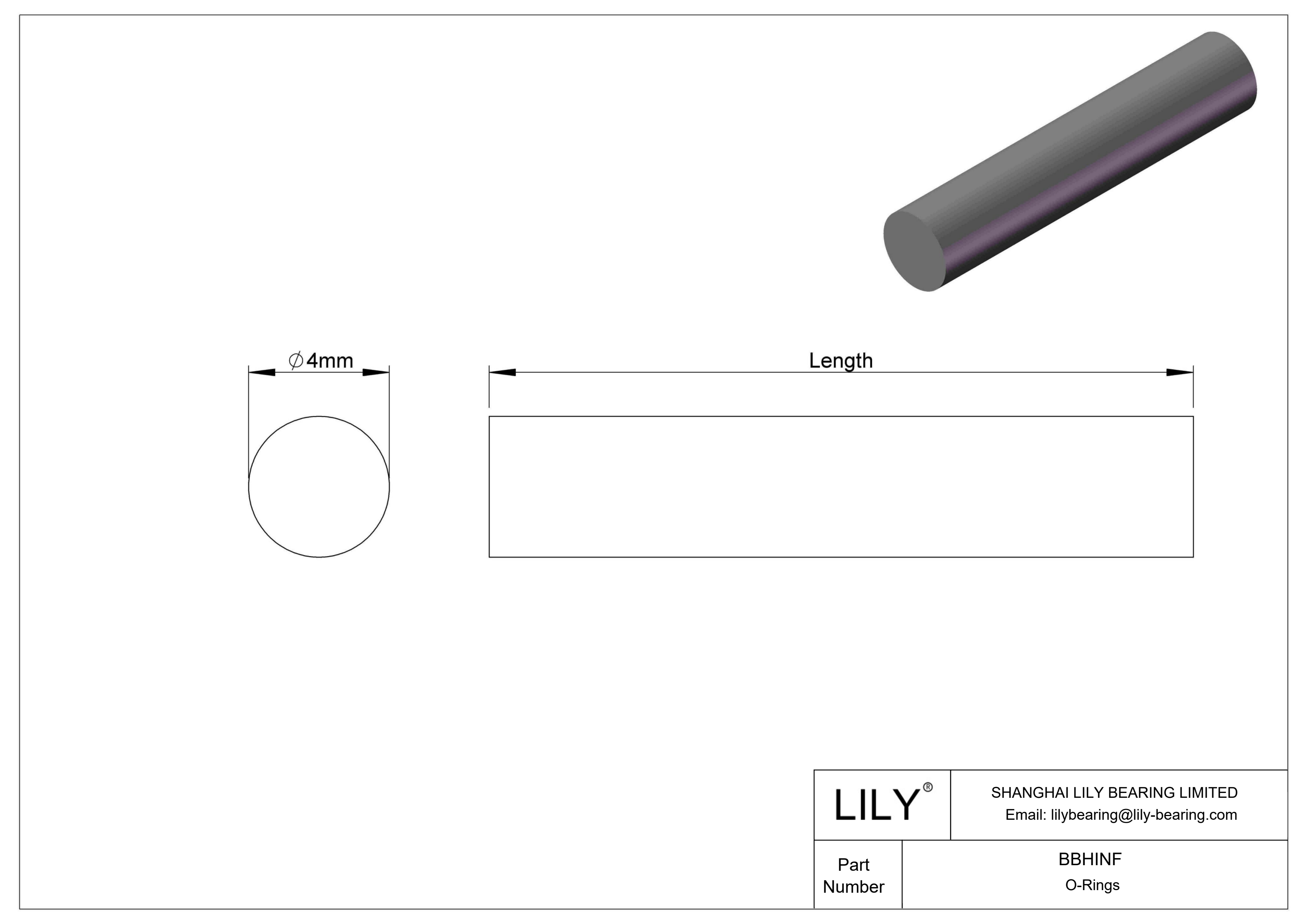 BBHINF 防水防蒸汽 O 形圈软线库存 cad drawing