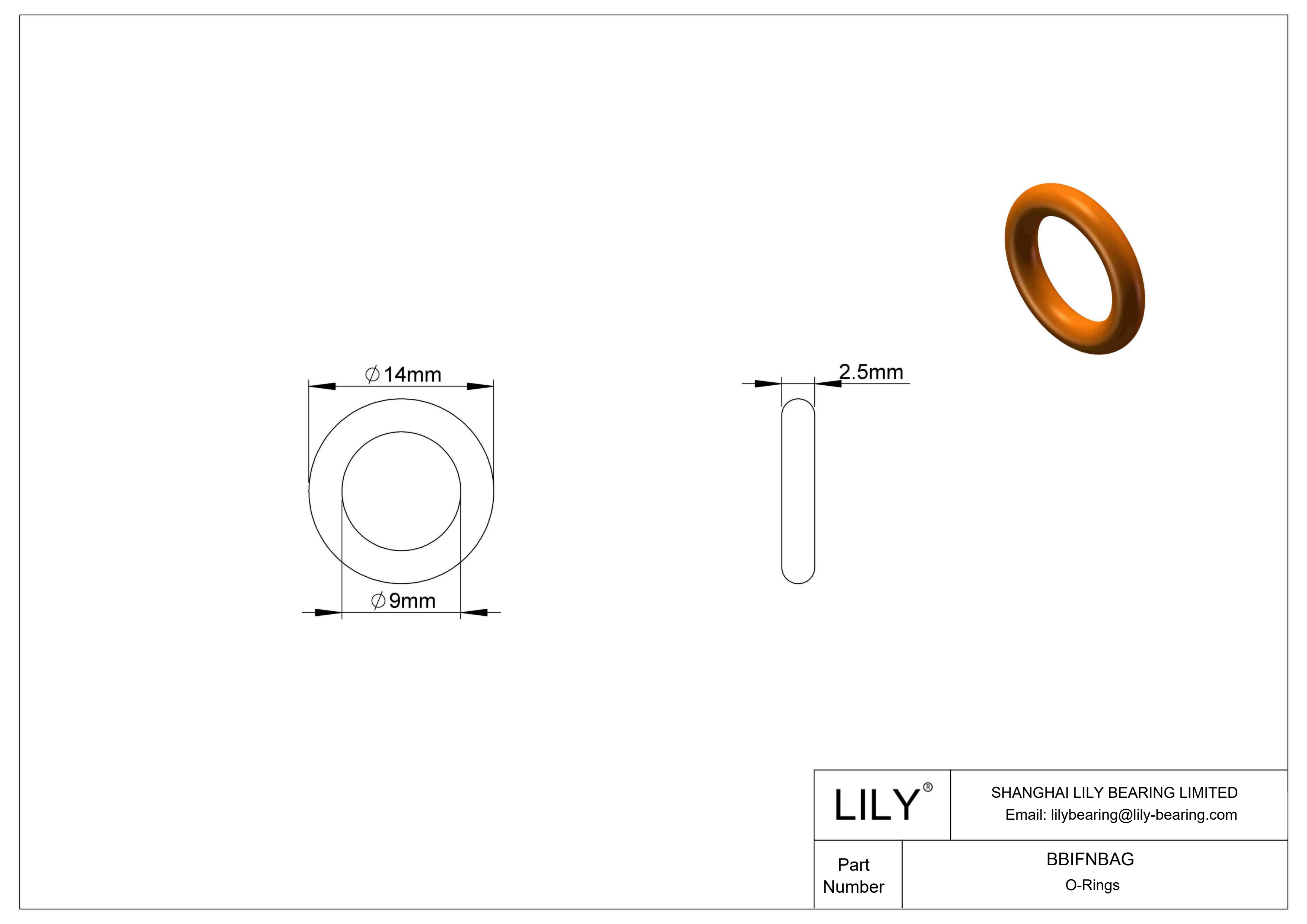 BBIFNBAG 圆形耐化学性 O 形圈 cad drawing