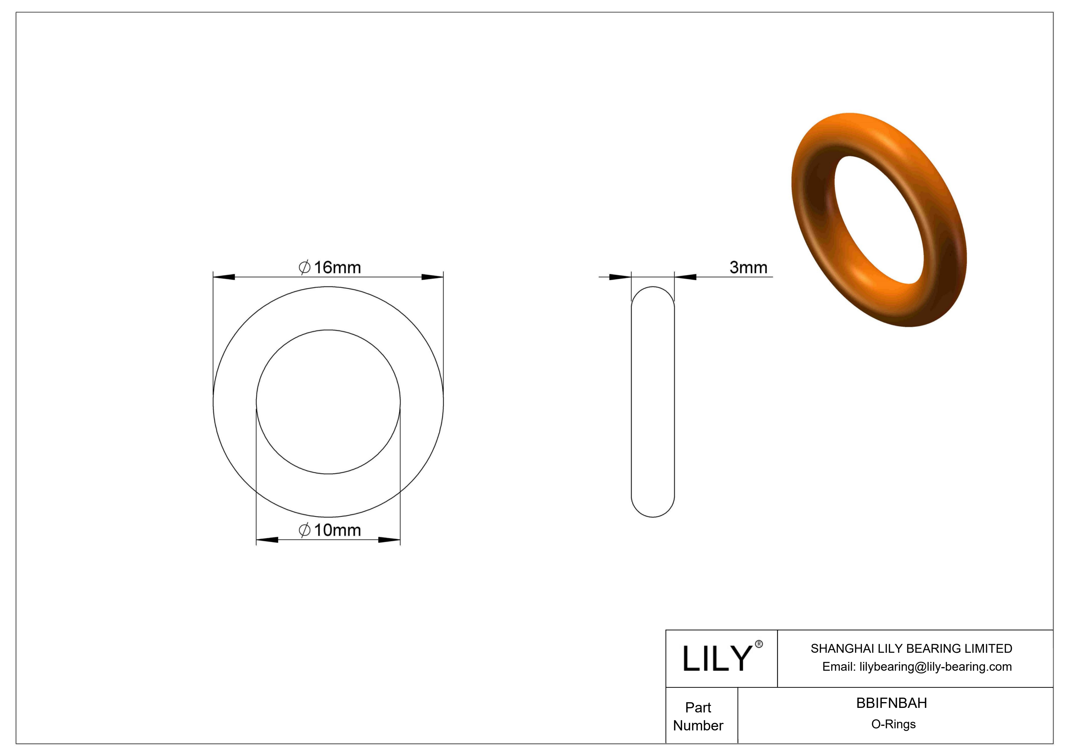 BBIFNBAH Juntas tóricas redondas resistentes a productos químicos cad drawing