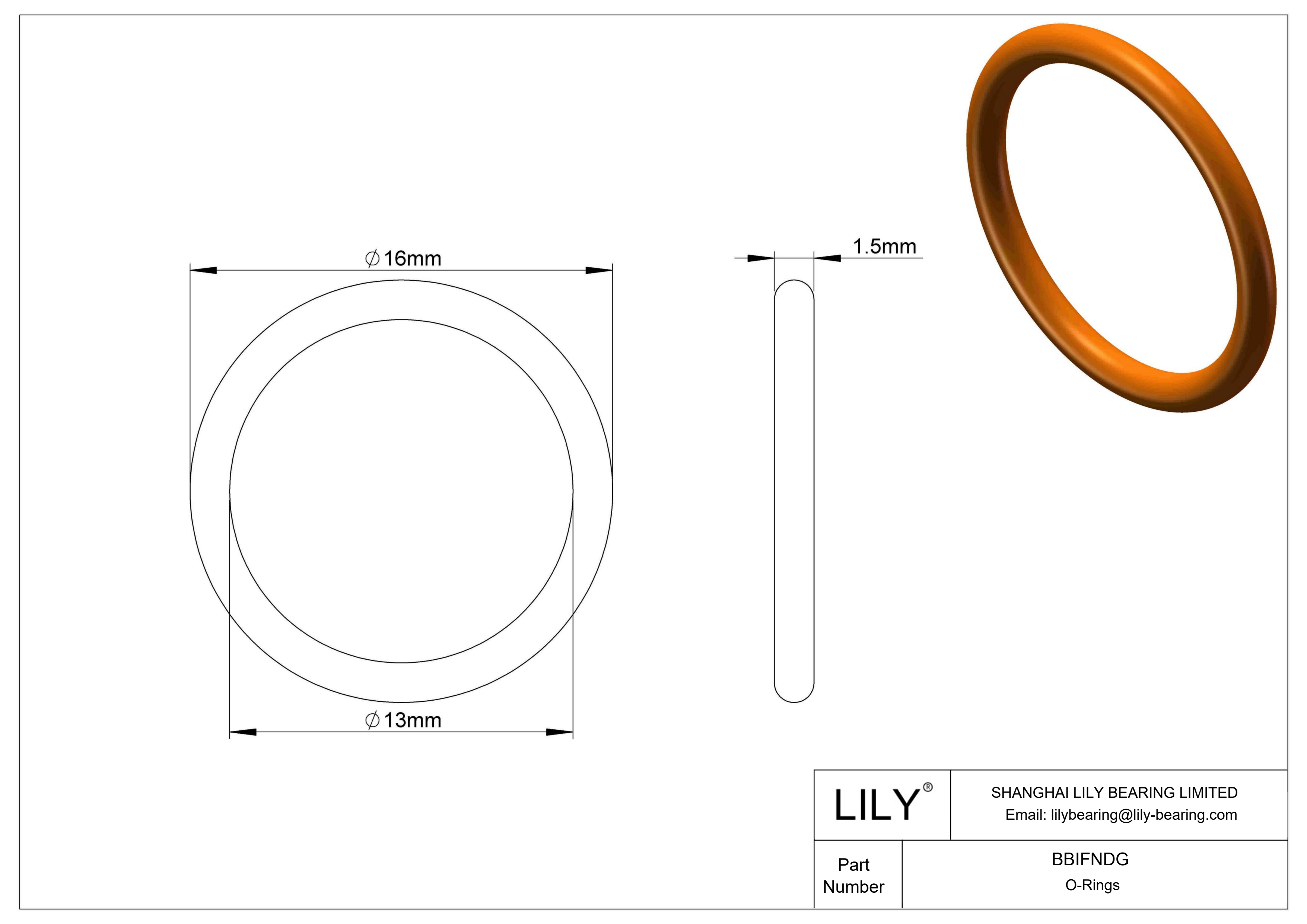 BBIFNDG Chemical Resistant O-rings Round cad drawing