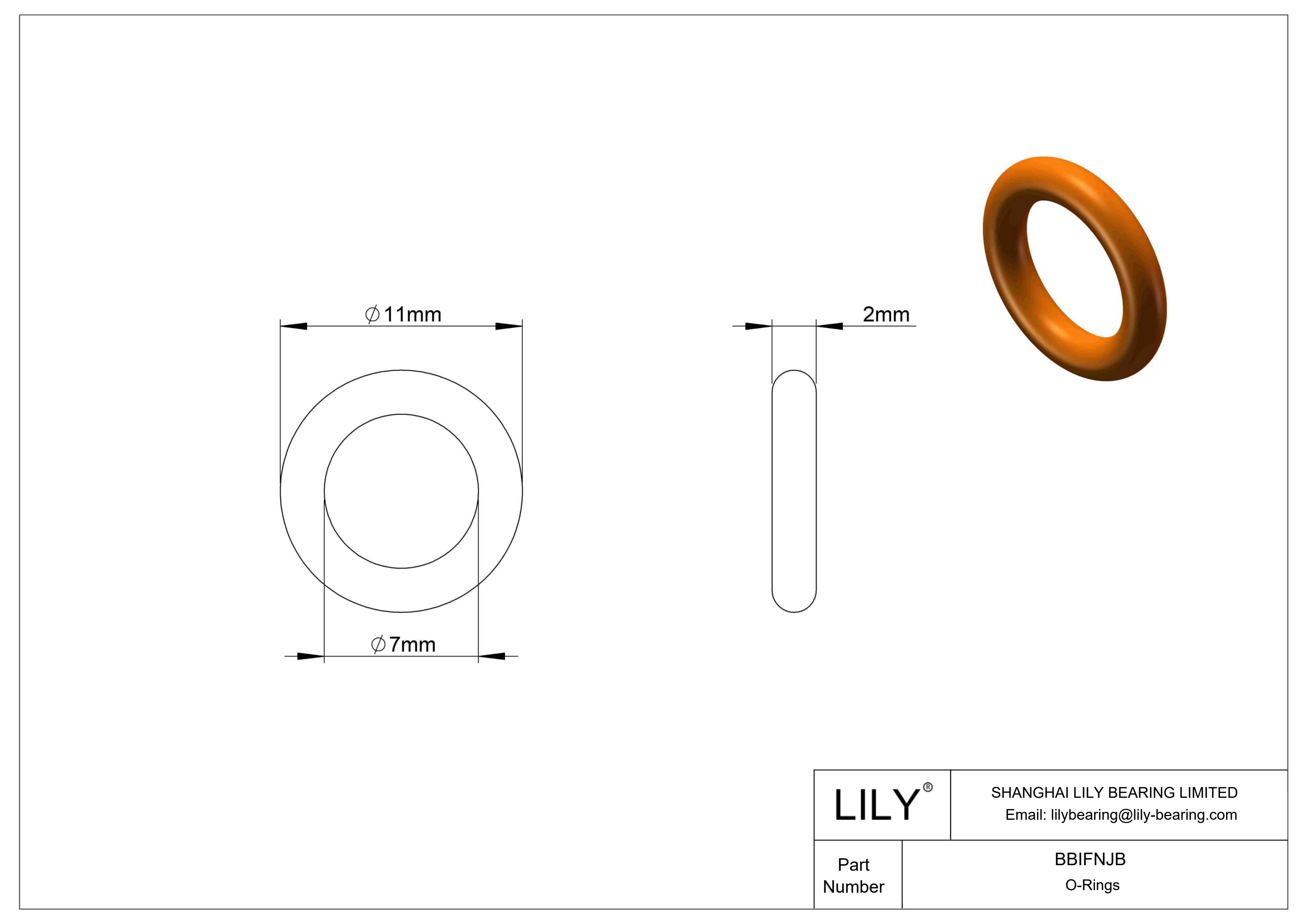 BBIFNJB 圆形耐化学性 O 形圈 cad drawing