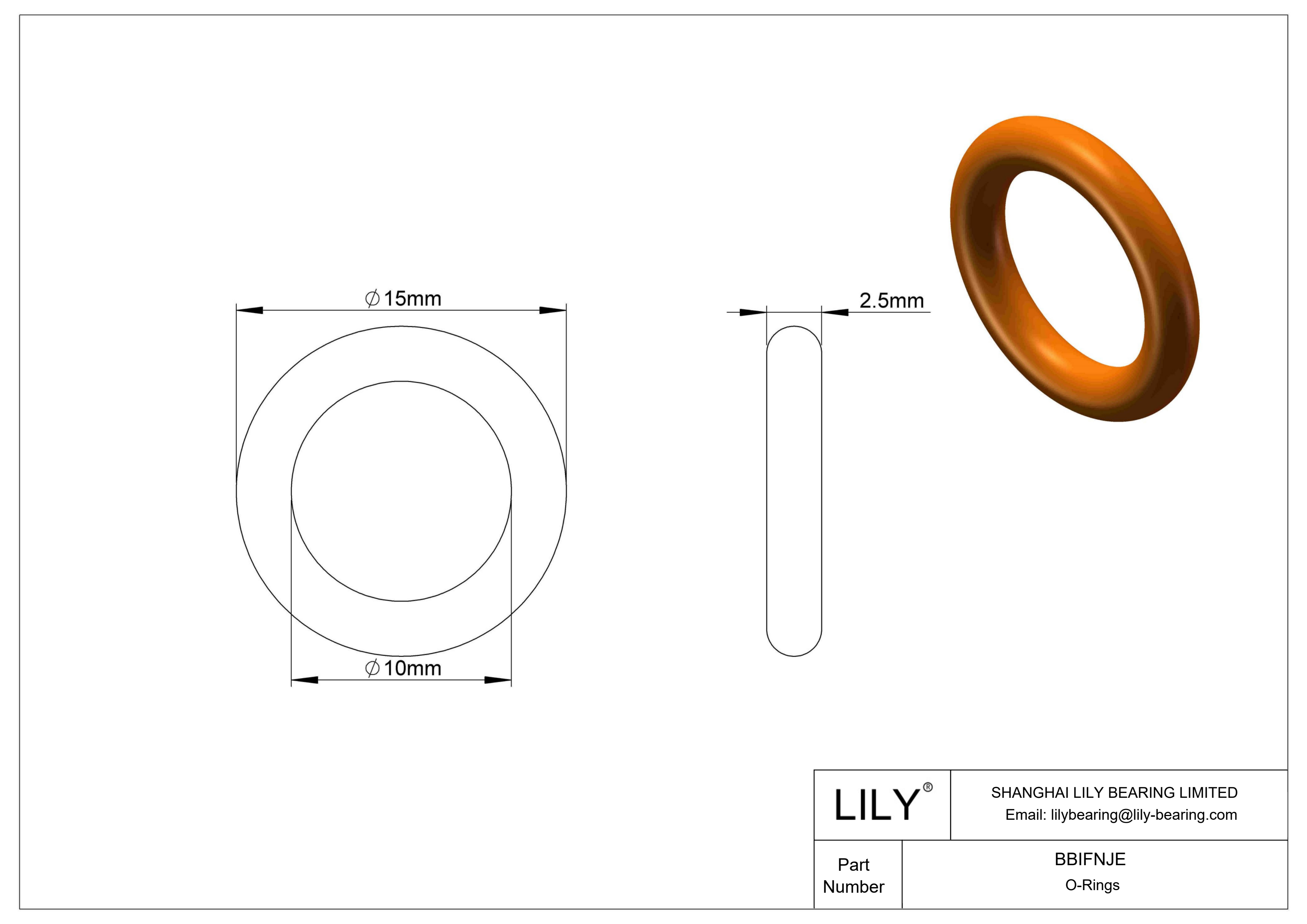 BBIFNJE Juntas tóricas redondas resistentes a productos químicos cad drawing