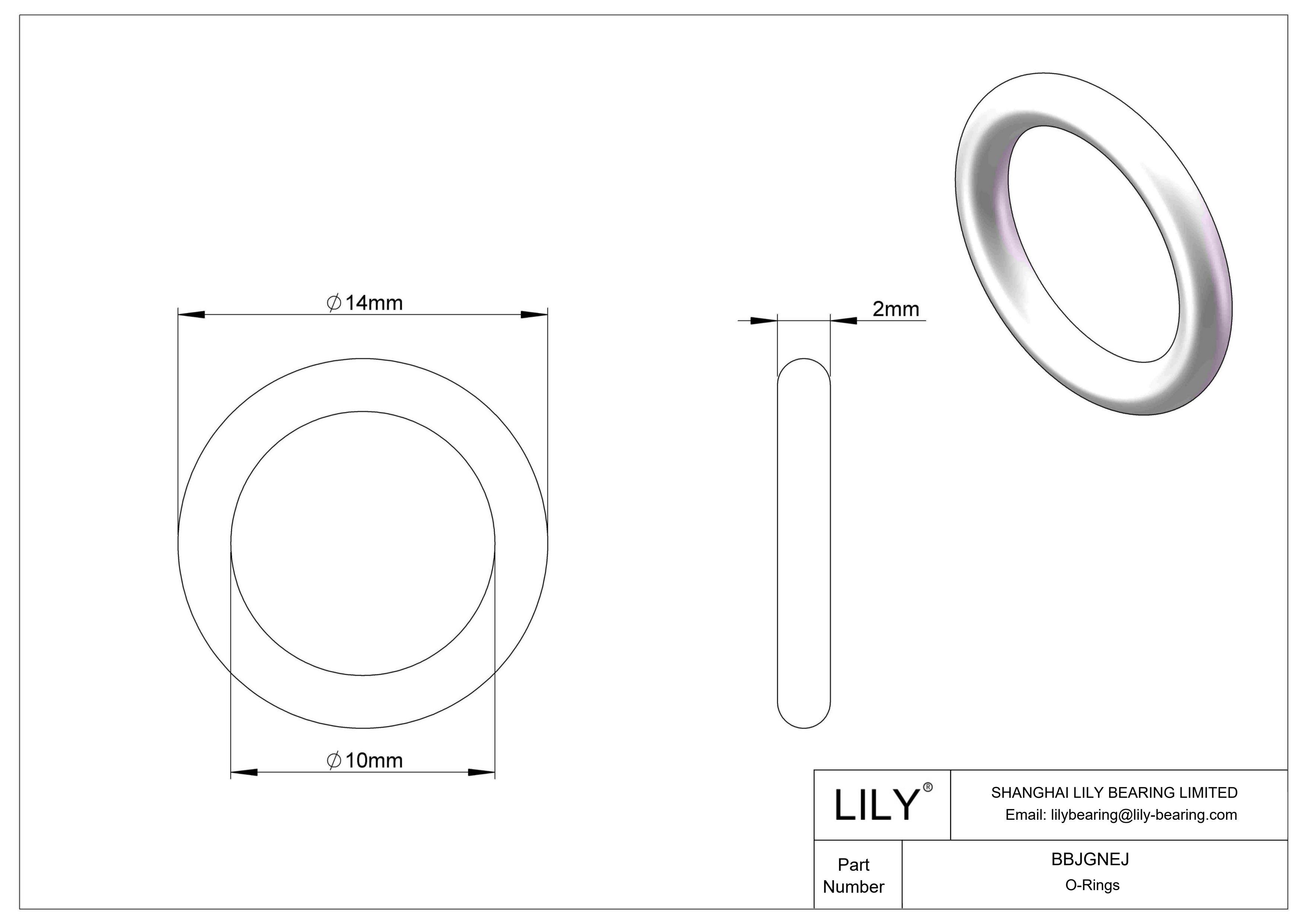 BBJGNEJ 圆形耐化学性 O 形圈 cad drawing