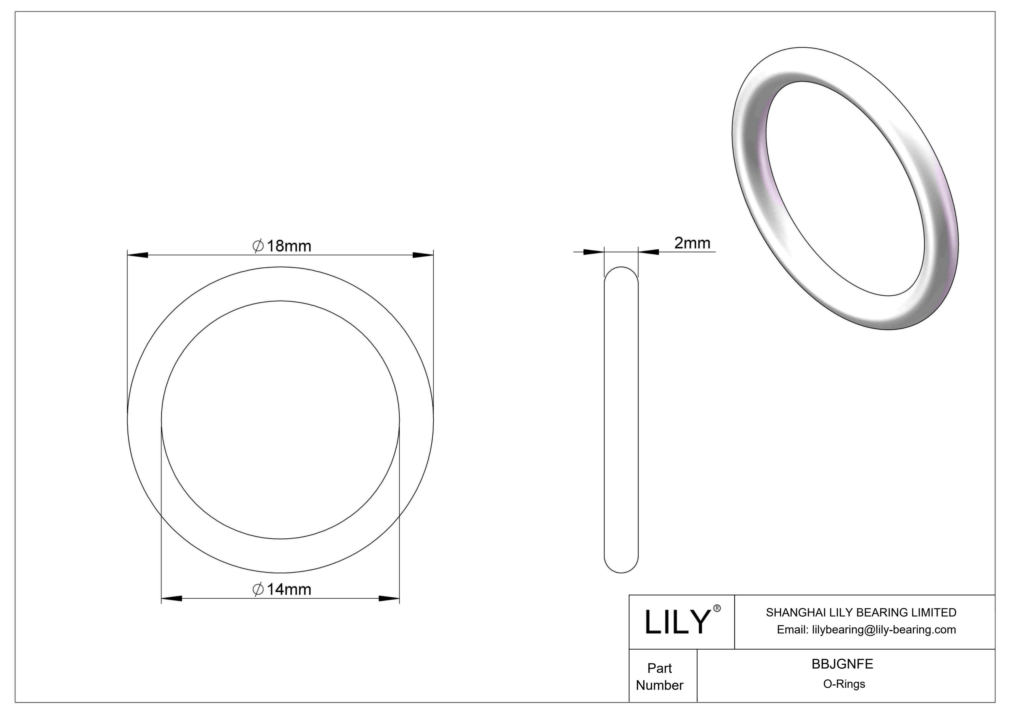 BBJGNFE 圆形耐化学性 O 形圈 cad drawing