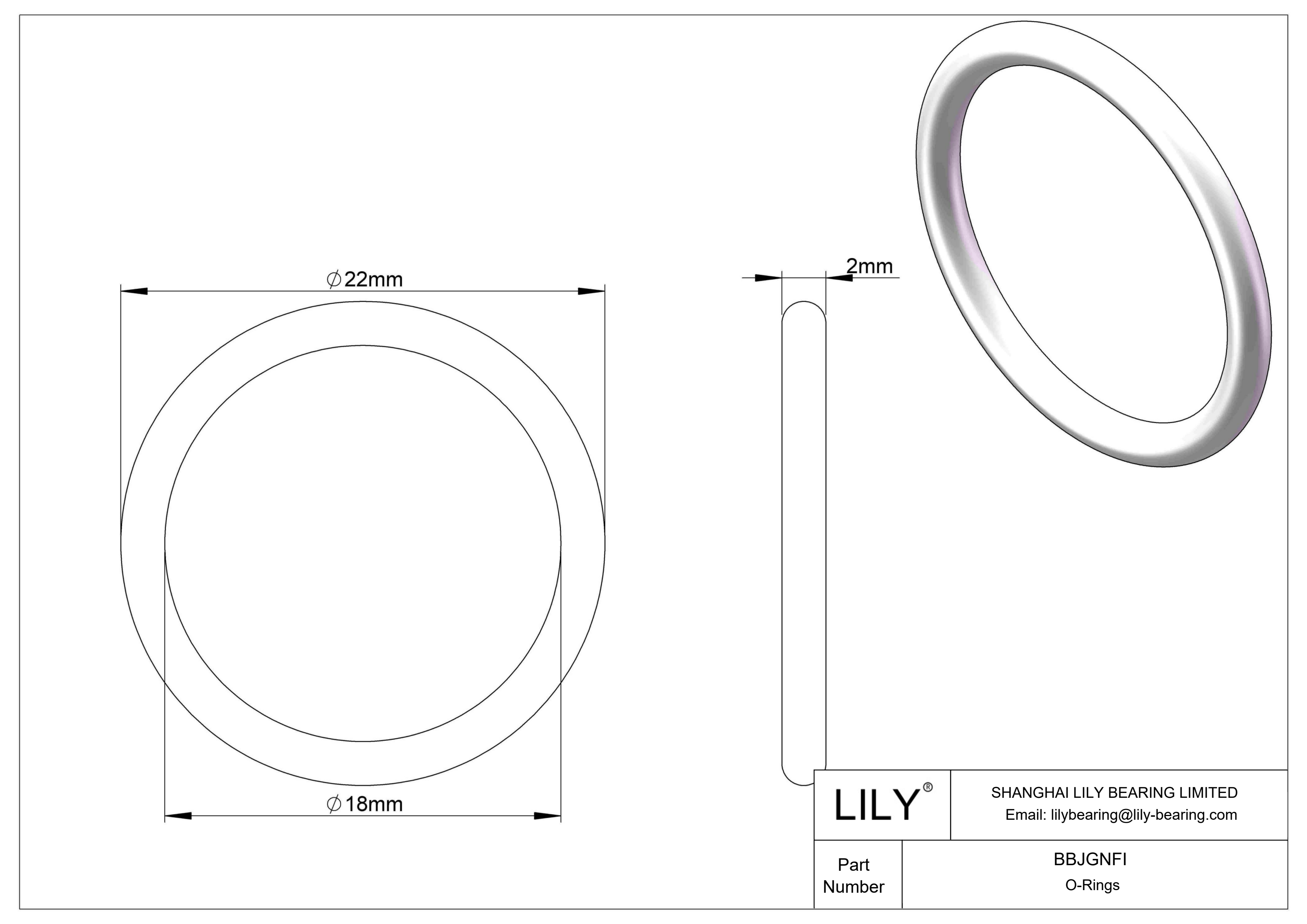 BBJGNFI 圆形耐化学性 O 形圈 cad drawing