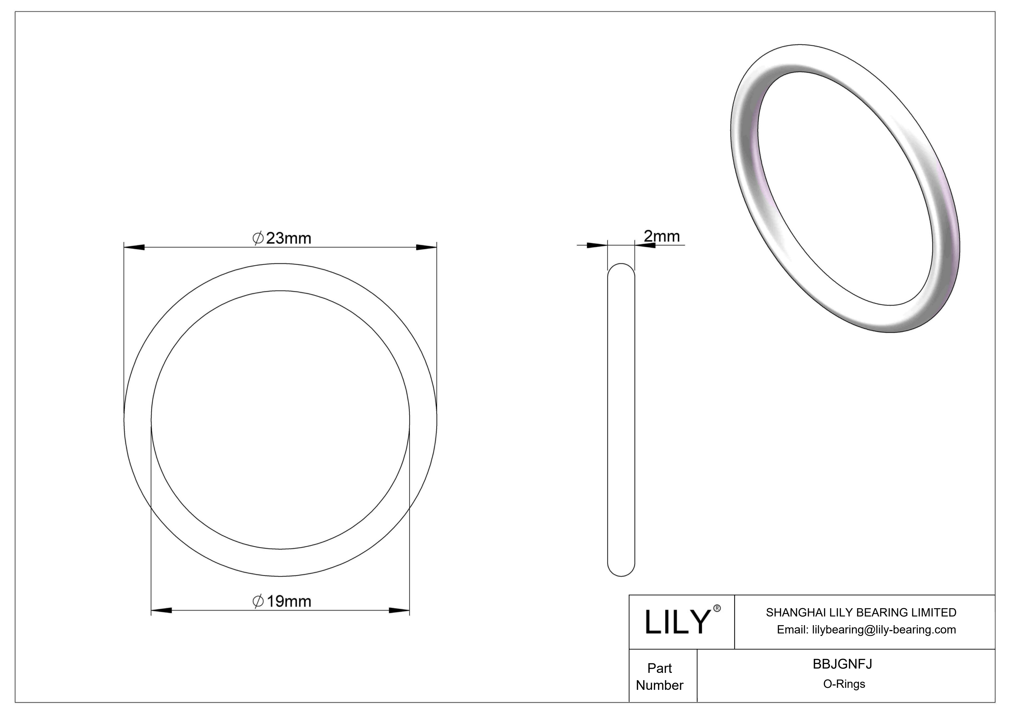 BBJGNFJ 圆形耐化学性 O 形圈 cad drawing