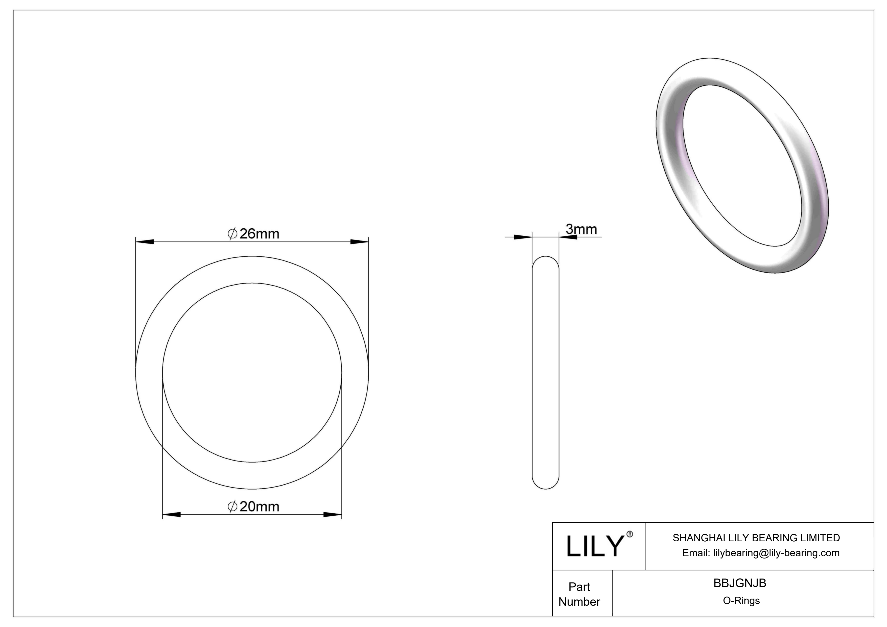 BBJGNJB 圆形耐化学性 O 形圈 cad drawing