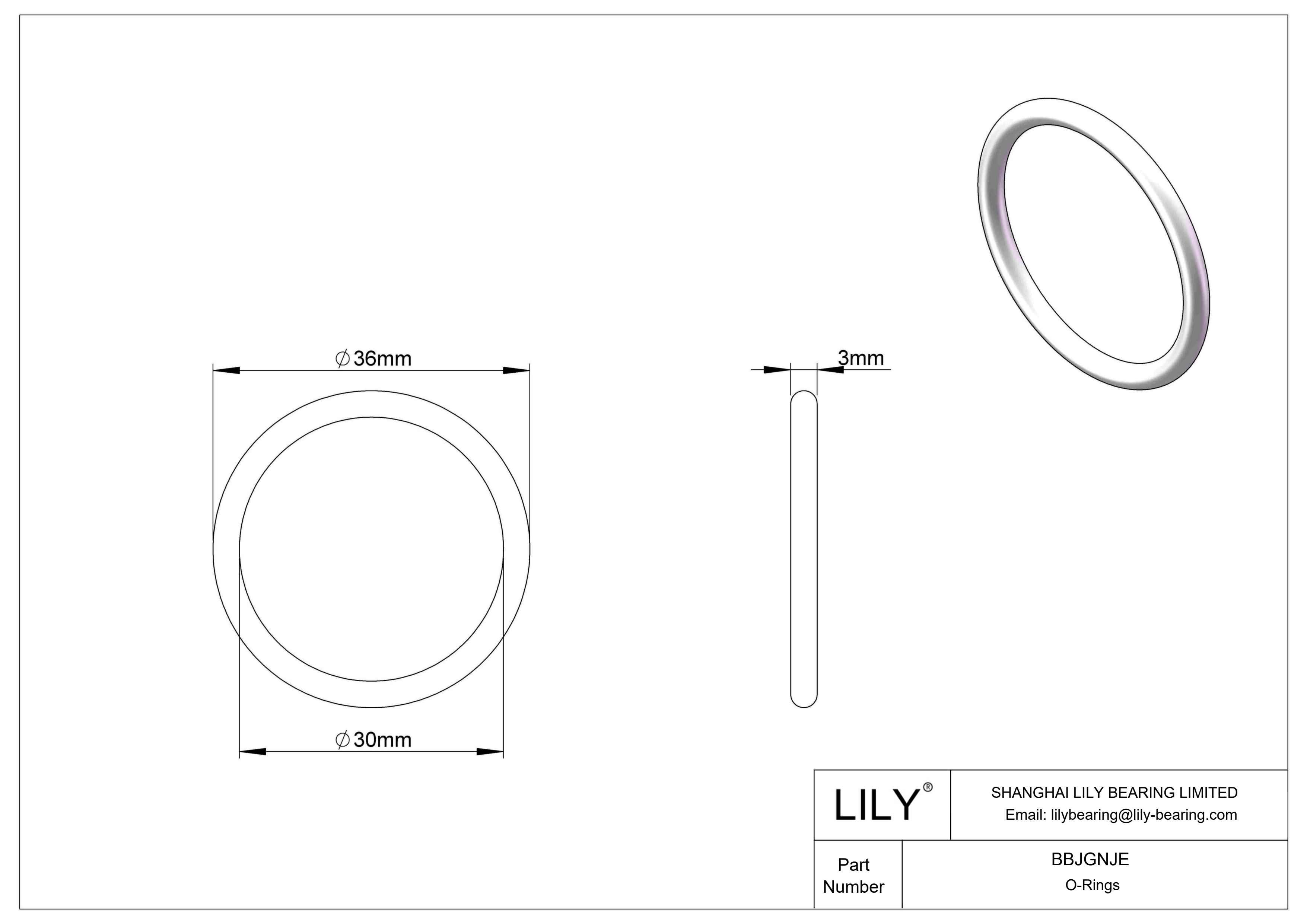 BBJGNJE 圆形耐化学性 O 形圈 cad drawing