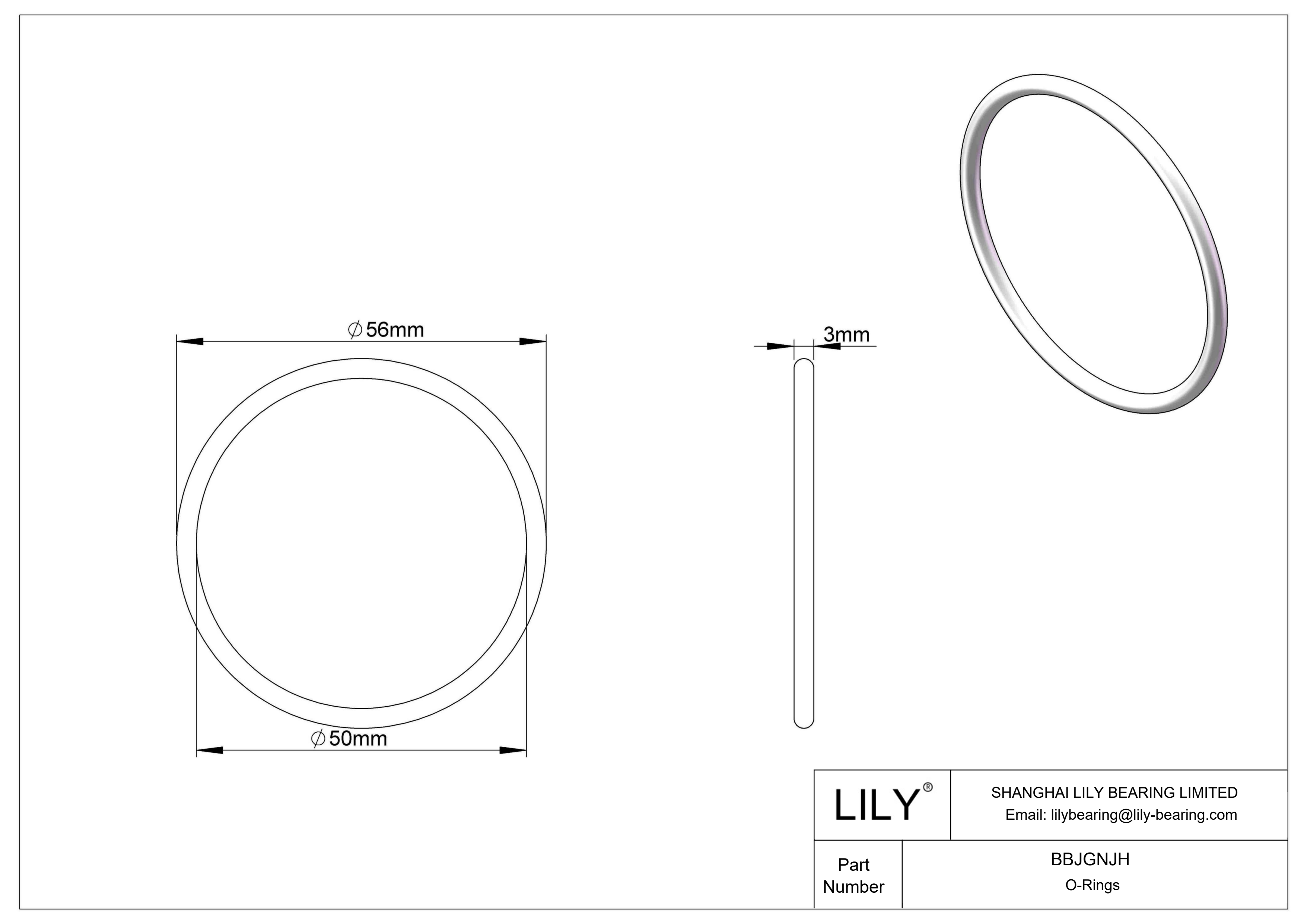 BBJGNJH 圆形耐化学性 O 形圈 cad drawing