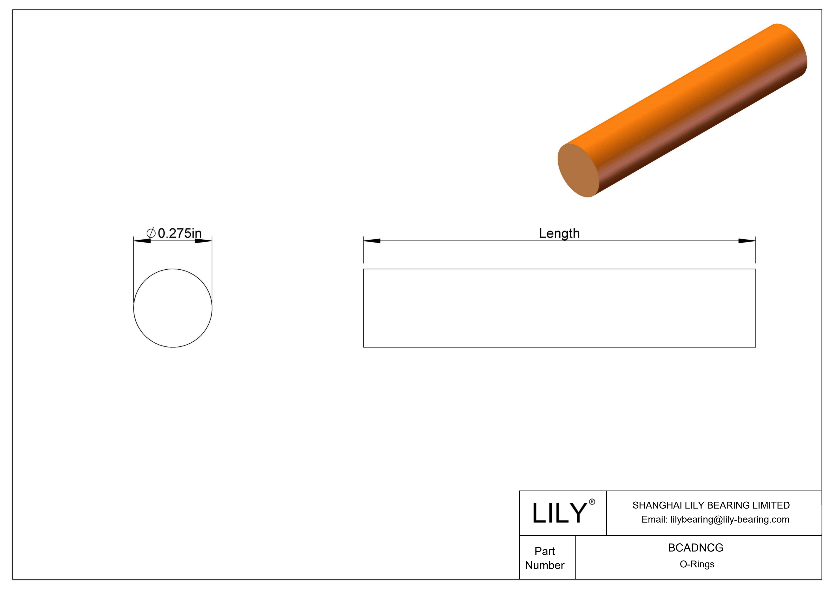 BCADNCG 圆形耐化学性O 形圈软线库存 cad drawing