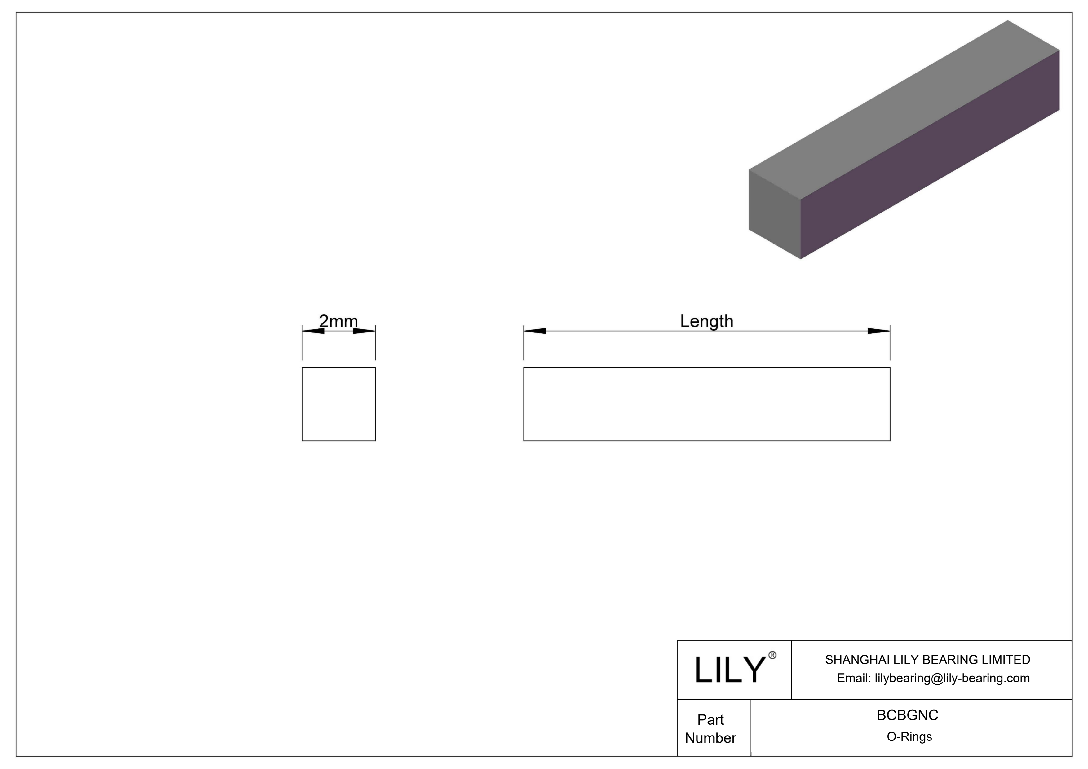 BCBGNC 方形耐油 O 型圈绳料 cad drawing