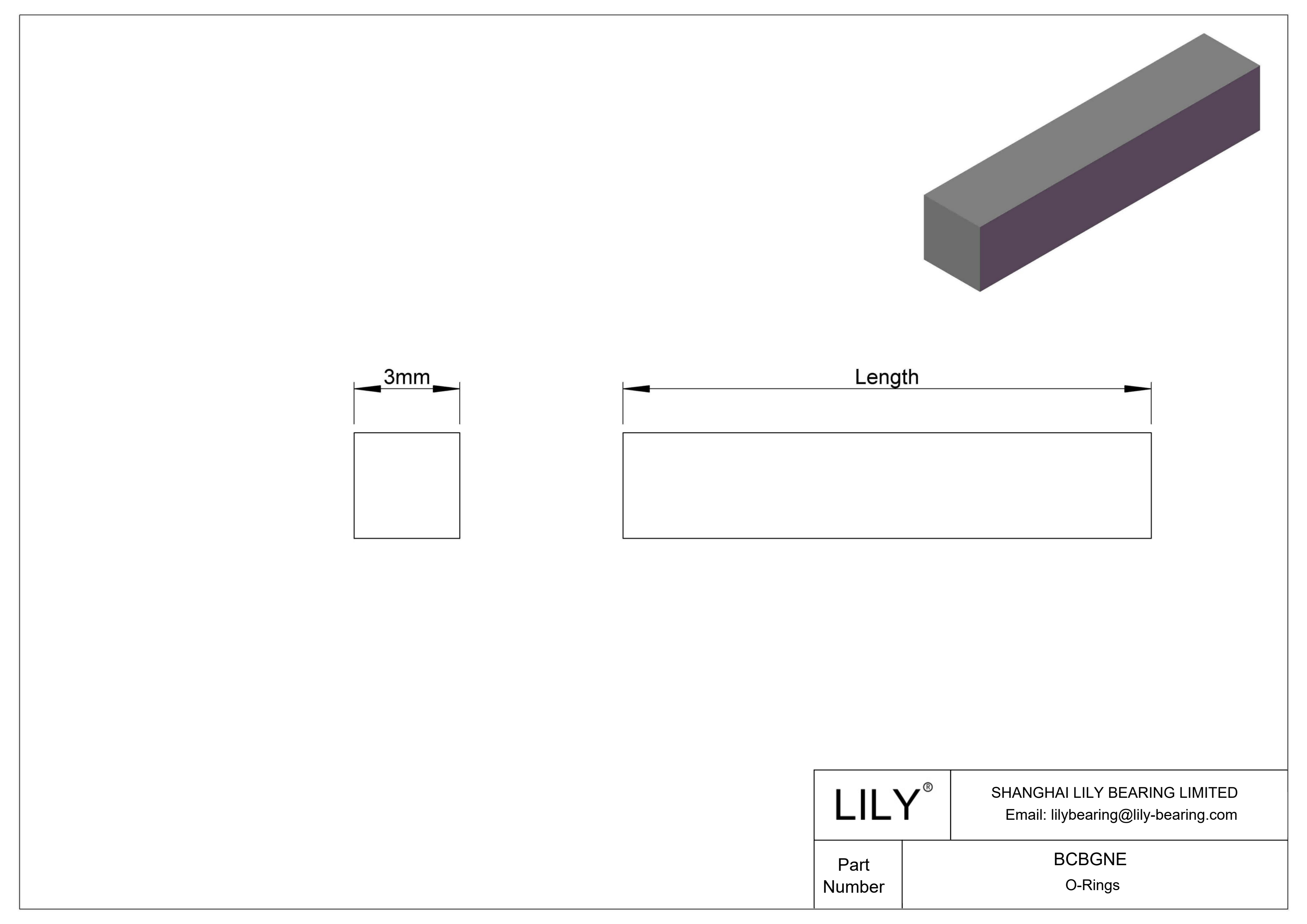 BCBGNE 方形耐油 O 型圈绳料 cad drawing