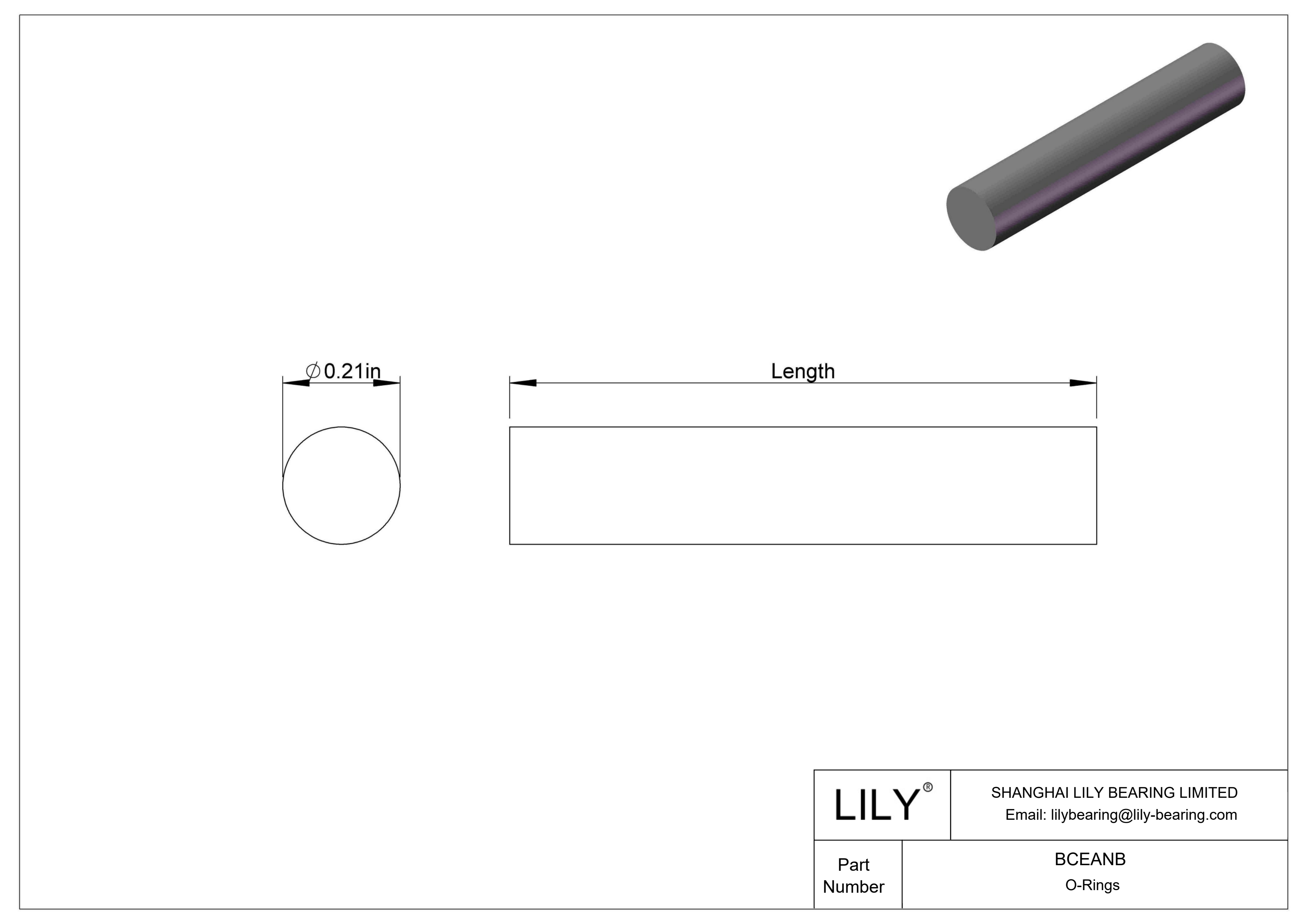 BCEANB 圆形耐油 O 型圈绳料 cad drawing