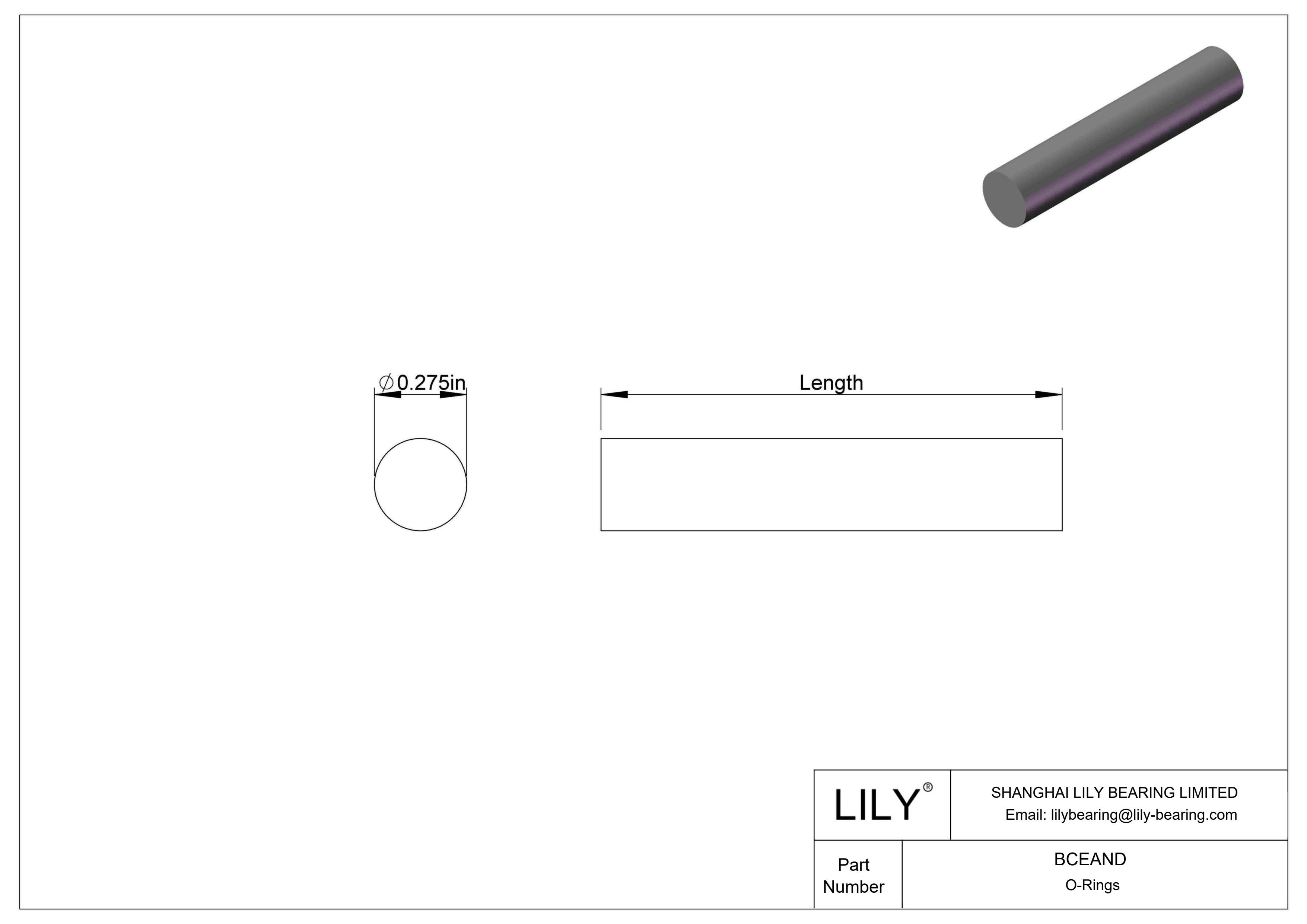 BCEAND 圆形耐油 O 型圈绳料 cad drawing