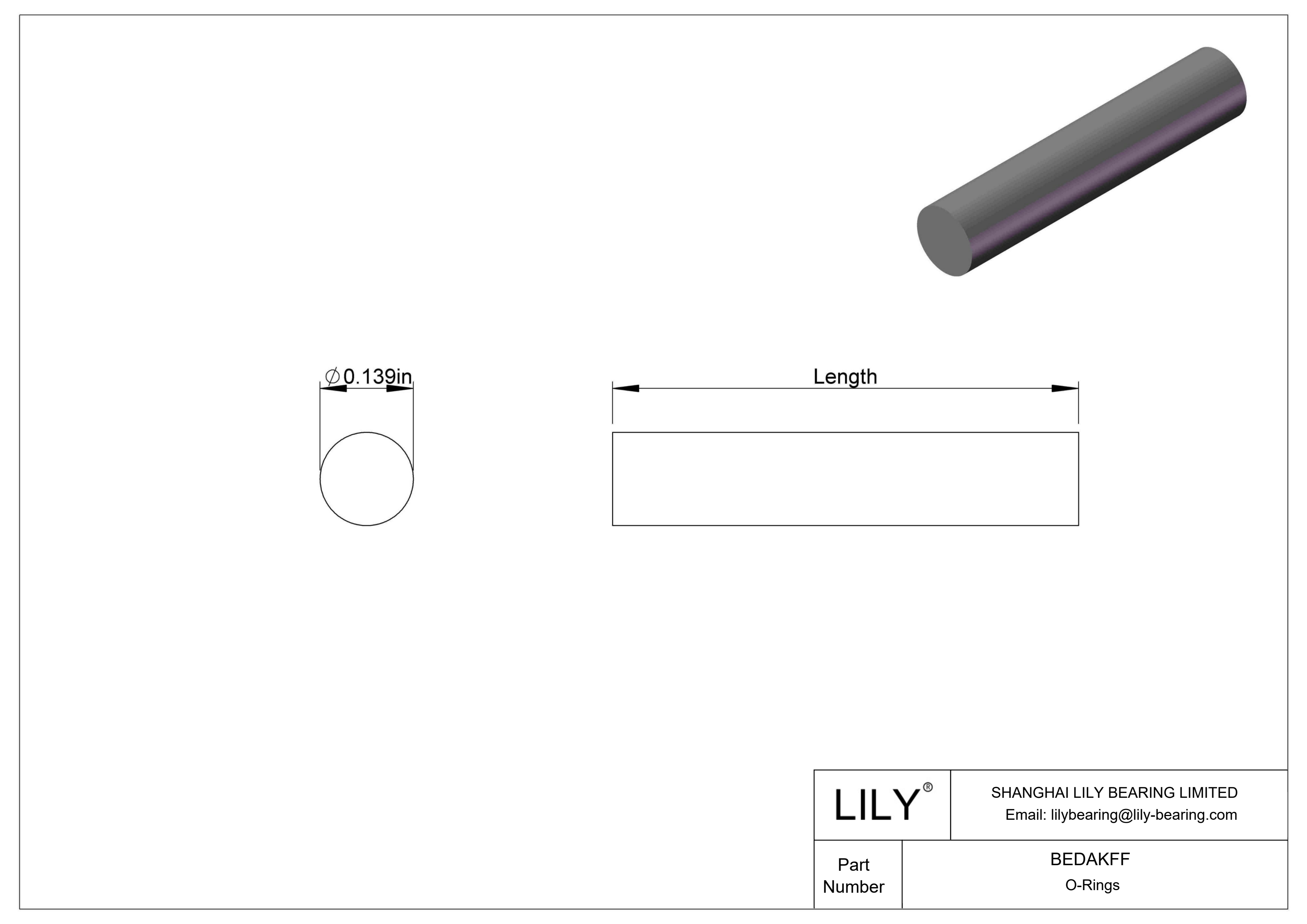 BEDAKFF 防水防蒸汽 O 形圈软线库存 cad drawing