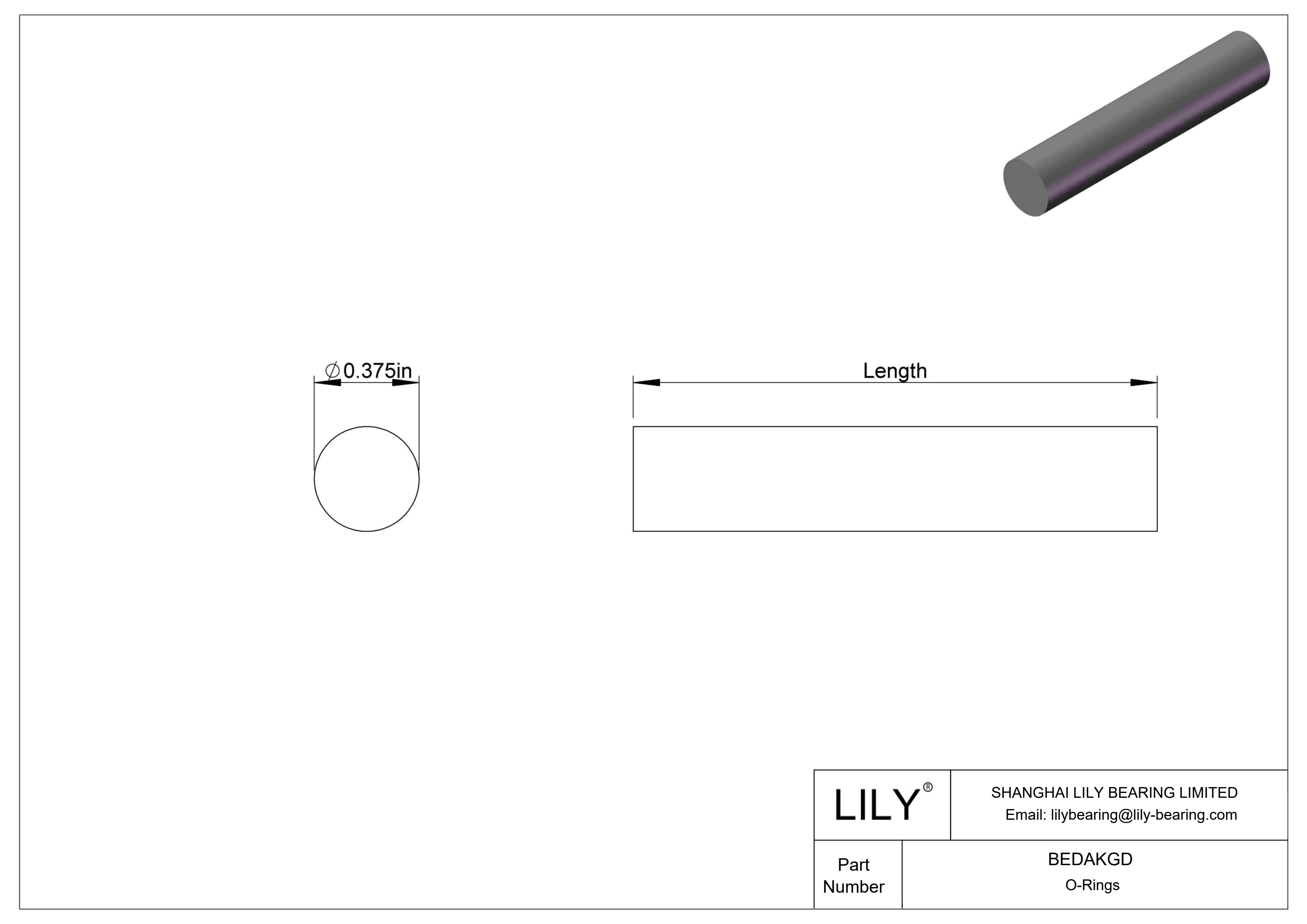 BEDAKGD 防水防蒸汽 O 形圈软线库存 cad drawing