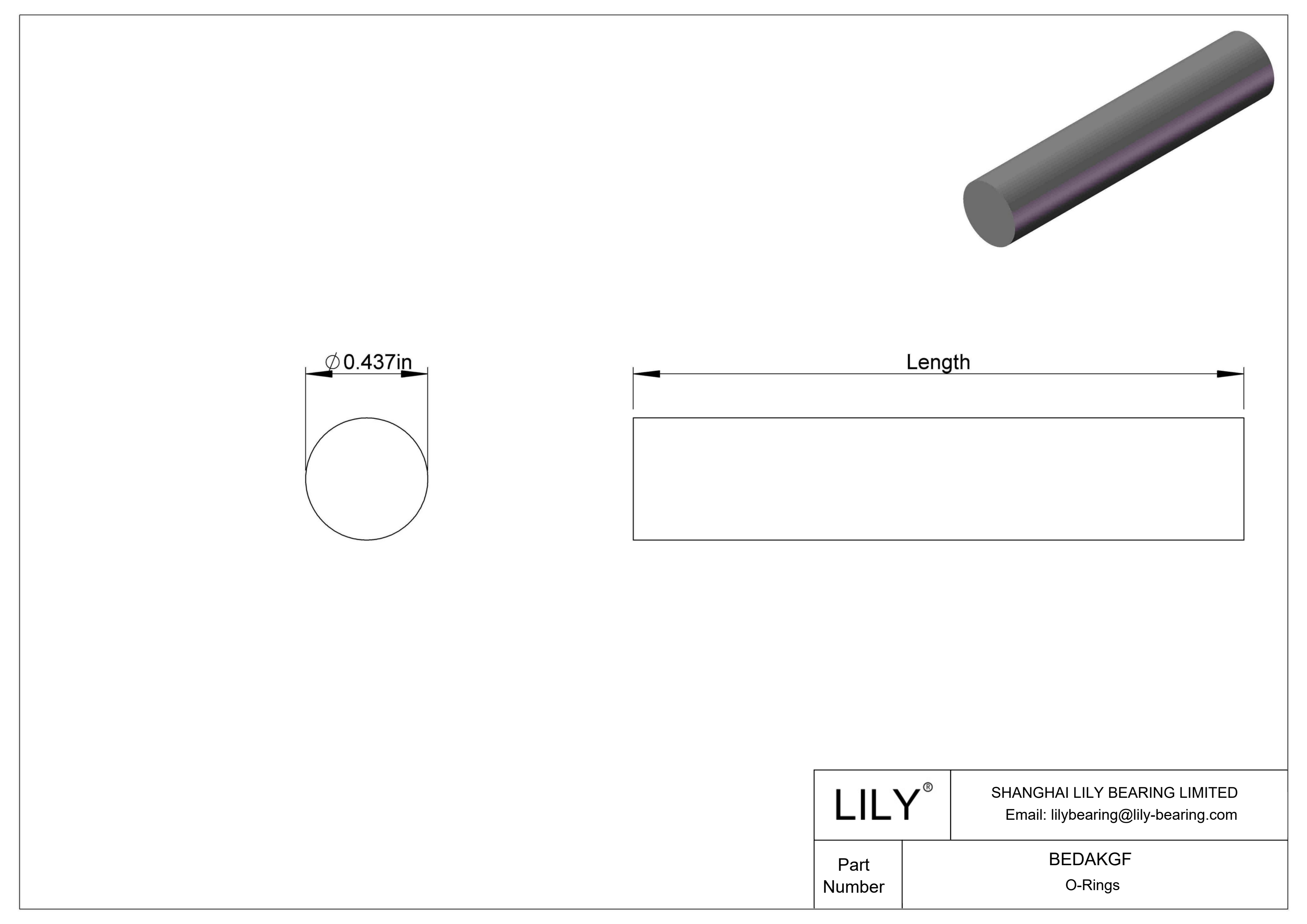 BEDAKGF 防水防蒸汽 O 形圈软线库存 cad drawing