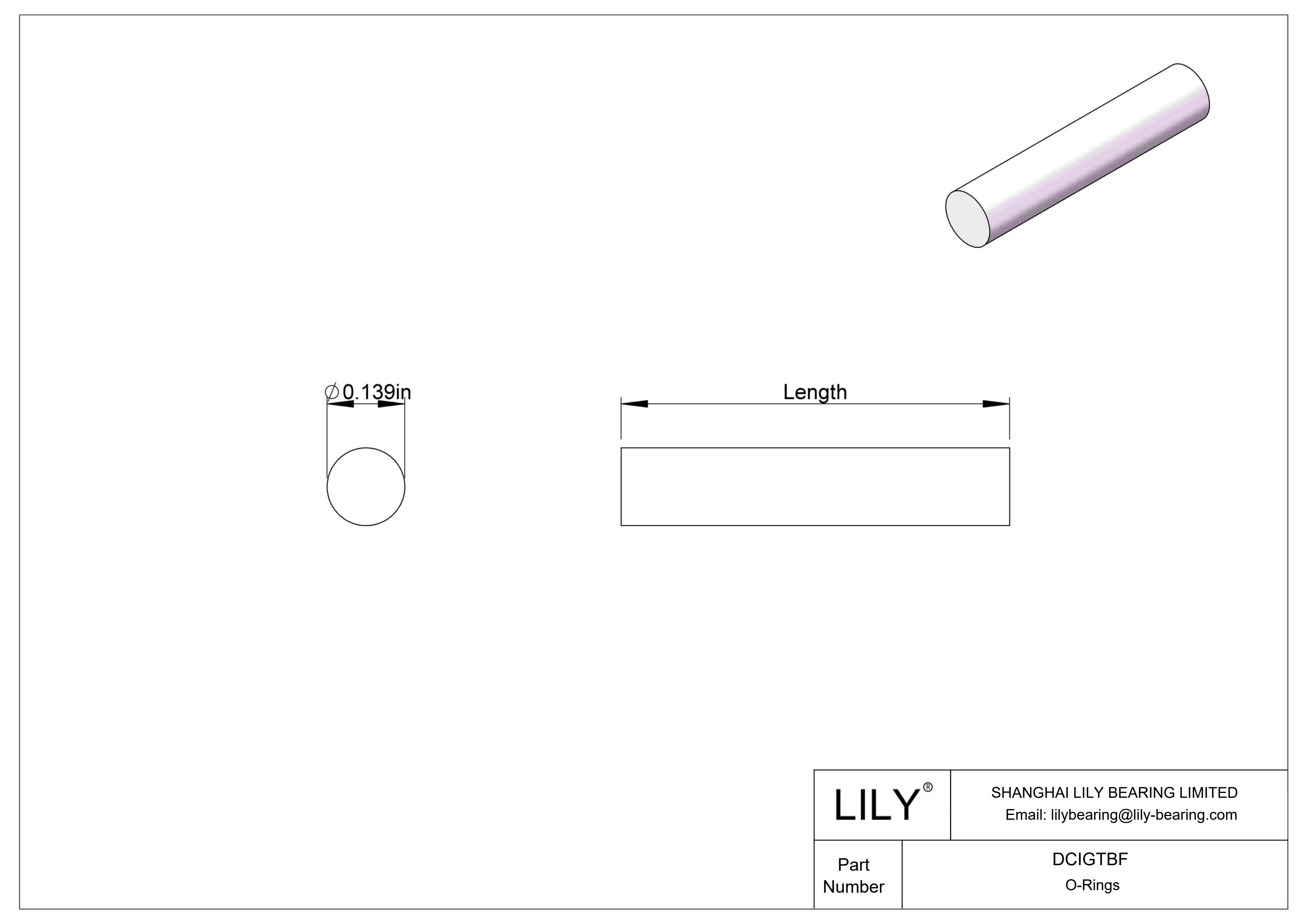 DCIGTBF 圆形耐油 O 型圈绳料 cad drawing