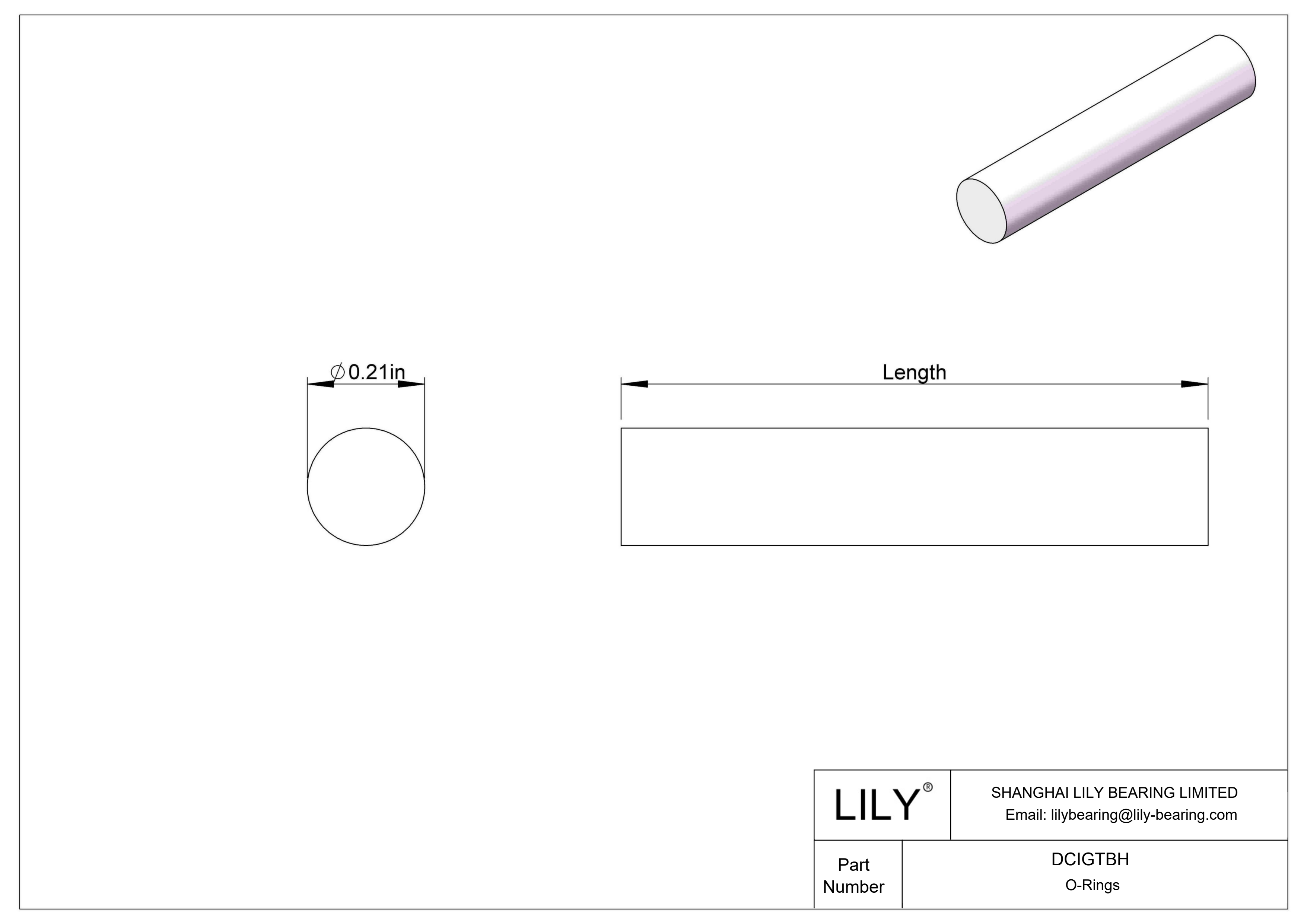 DCIGTBH 圆形耐油 O 型圈绳料 cad drawing