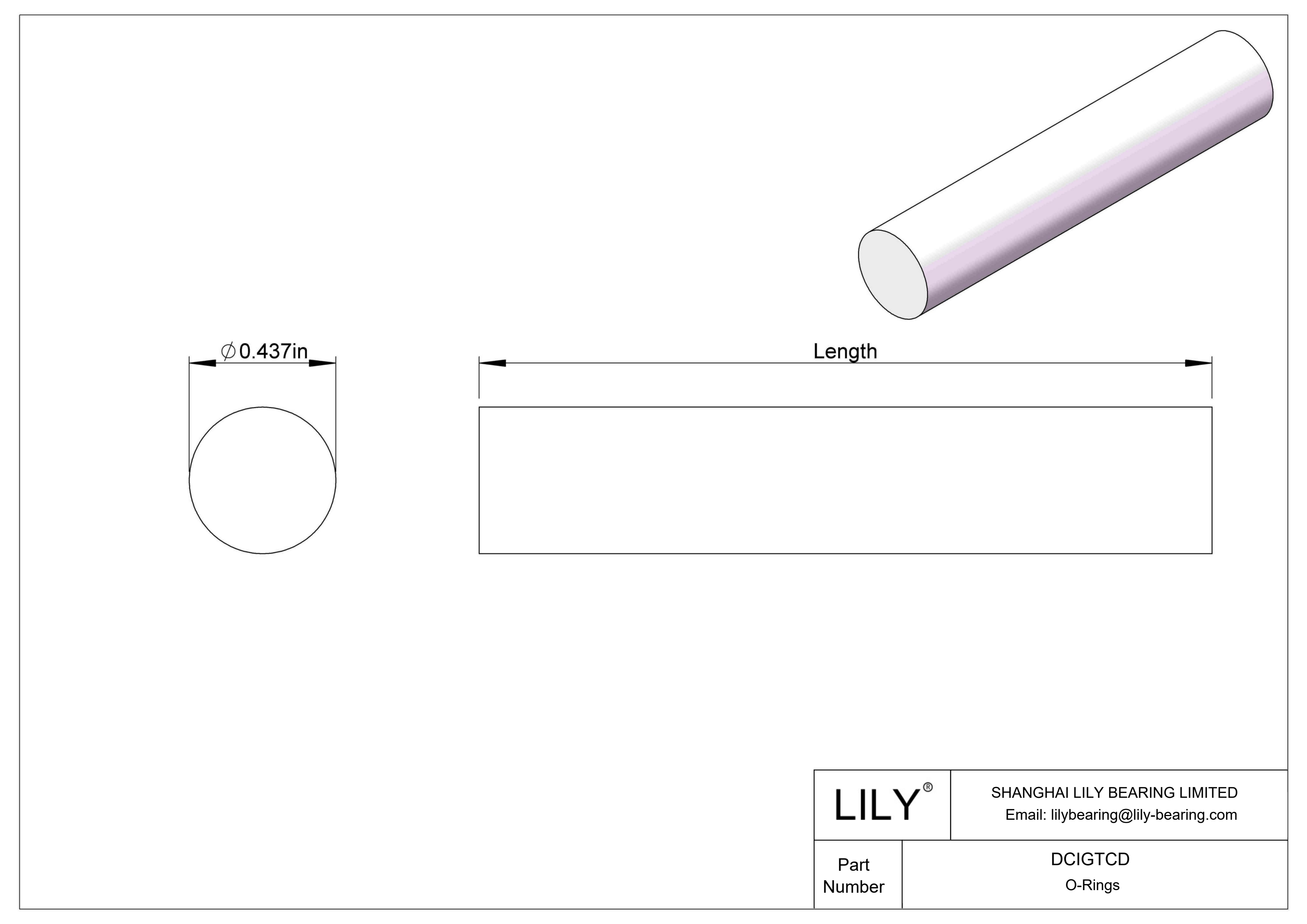 DCIGTCD 圆形耐油 O 型圈绳料 cad drawing