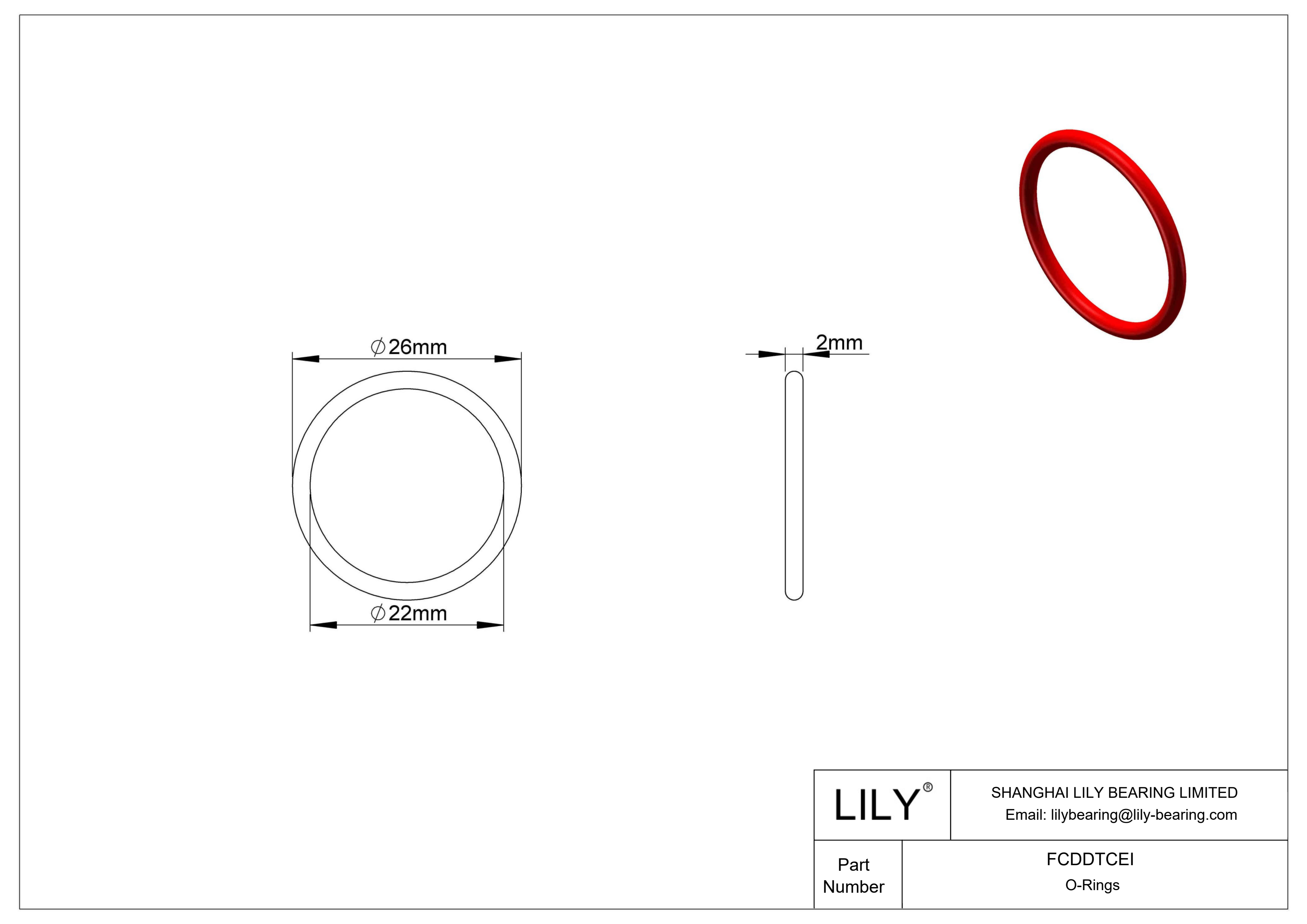 FCDDTCEI 圆形高温 O 形圈 cad drawing