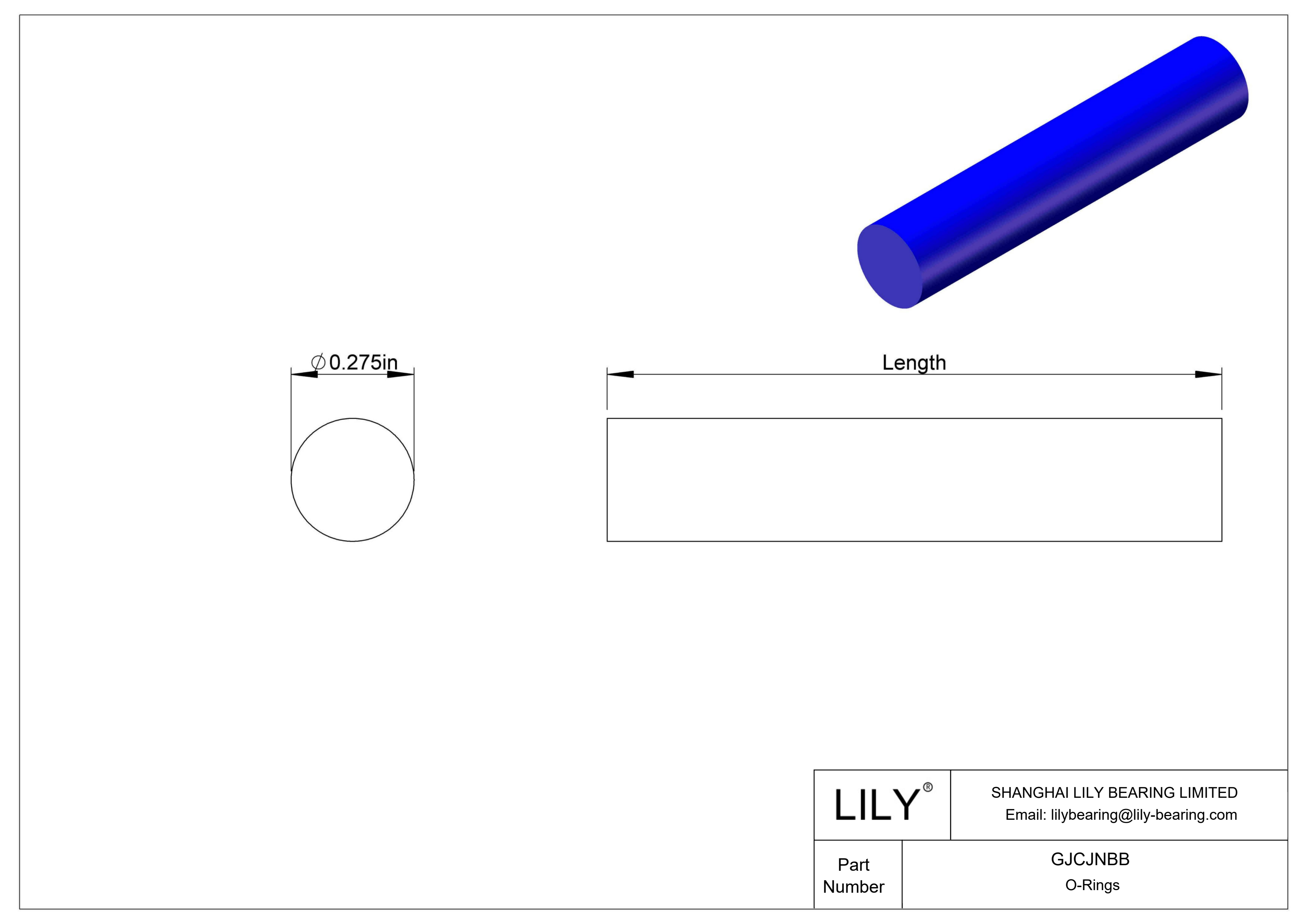 GJCJNBB Cordón O-Ring Alta Temperatura Redondo cad drawing