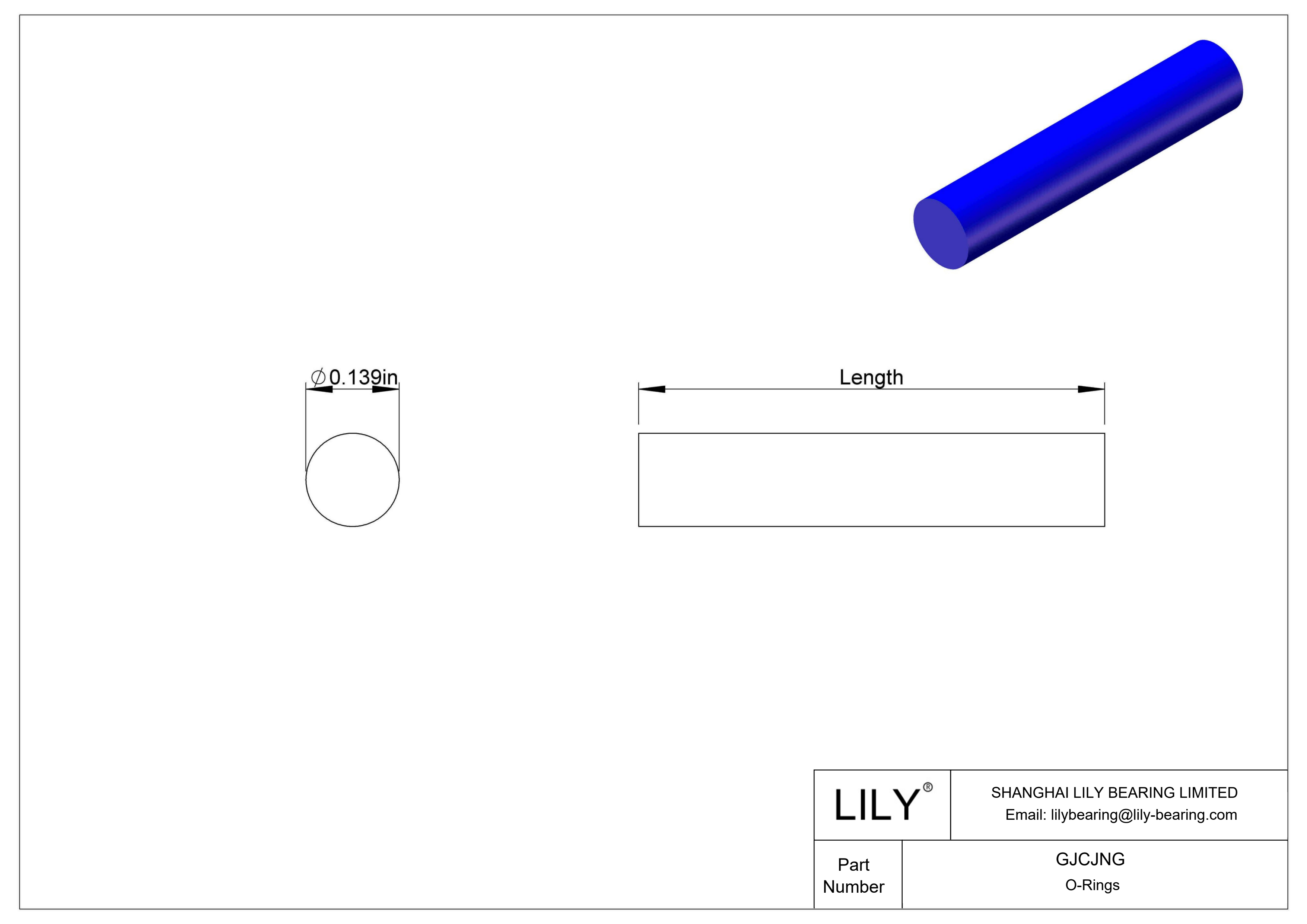 GJCJNG Cordón O-Ring Alta Temperatura Redondo cad drawing