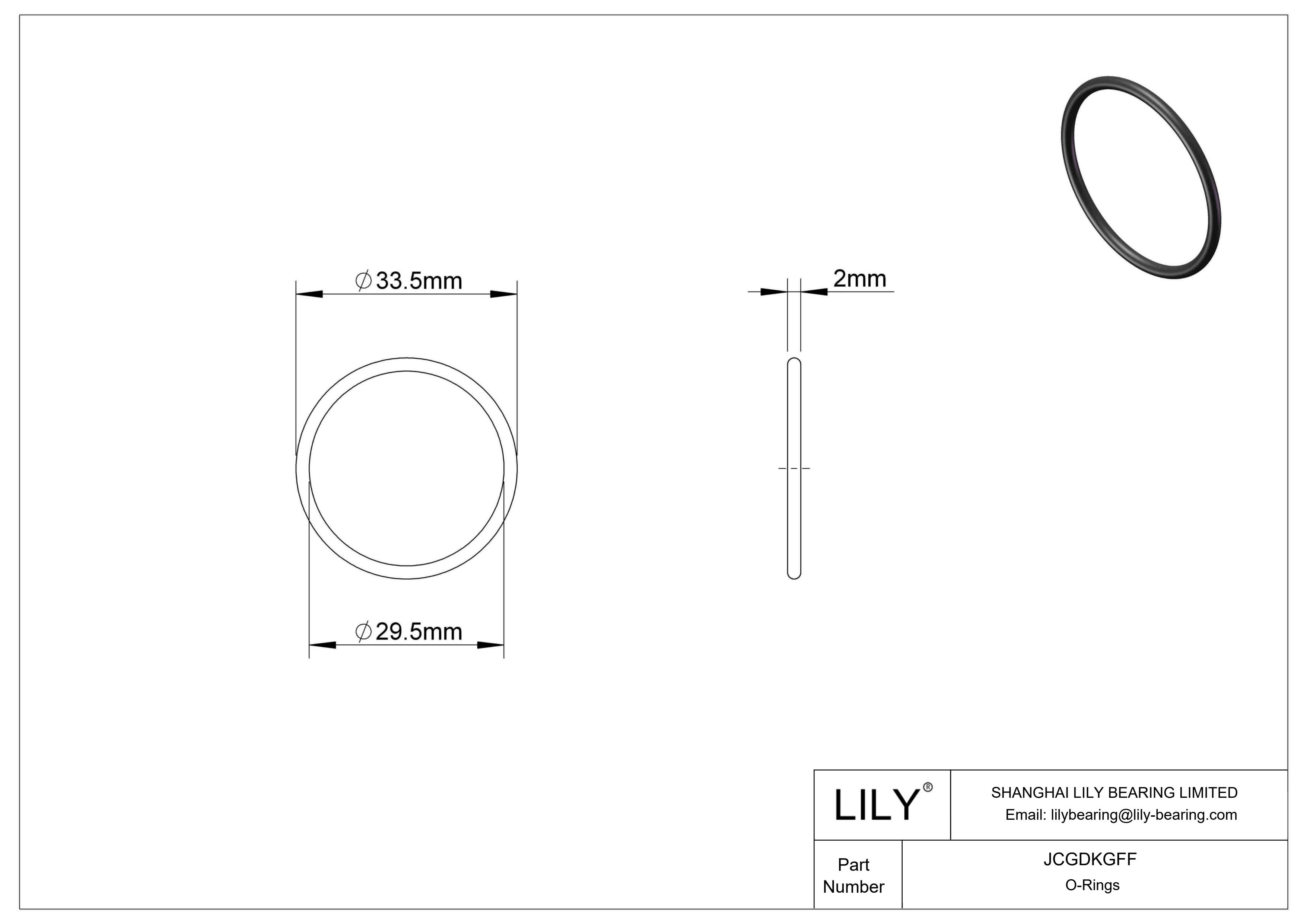 JCGDKGFF 圆形耐化学性 O 形圈 cad drawing