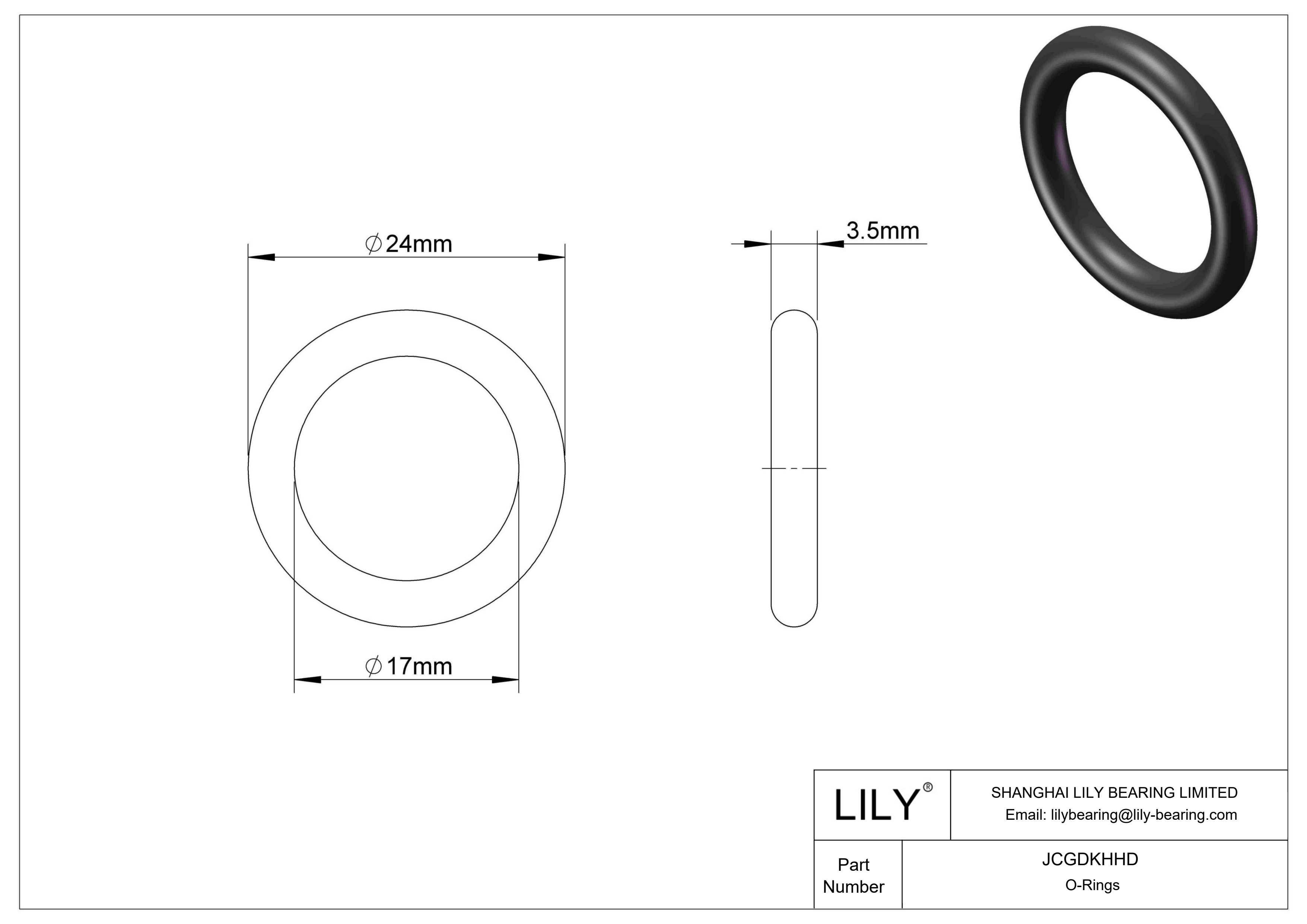 JCGDKHHD Chemical Resistant O-rings Round cad drawing