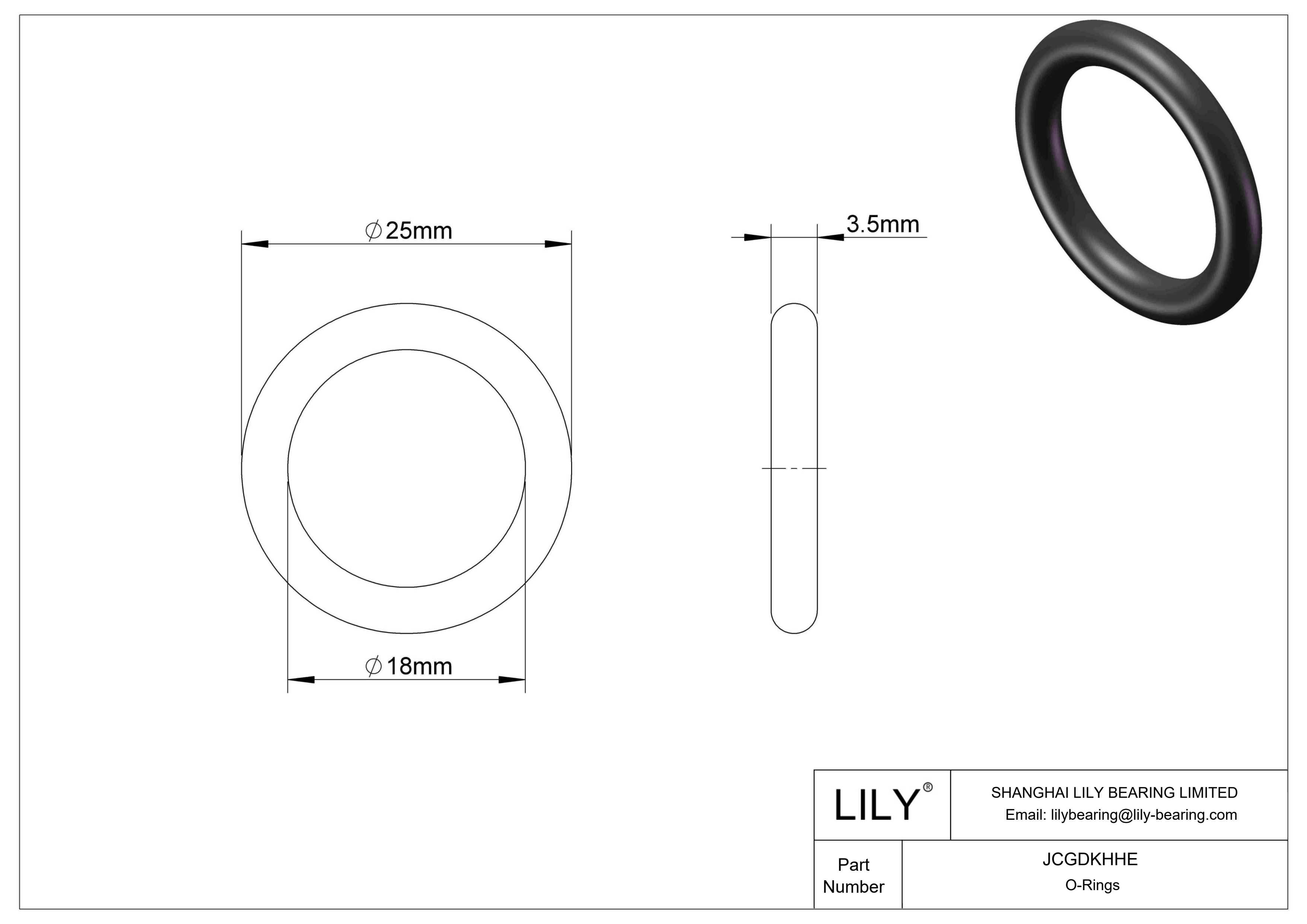 JCGDKHHE Chemical Resistant O-rings Round cad drawing