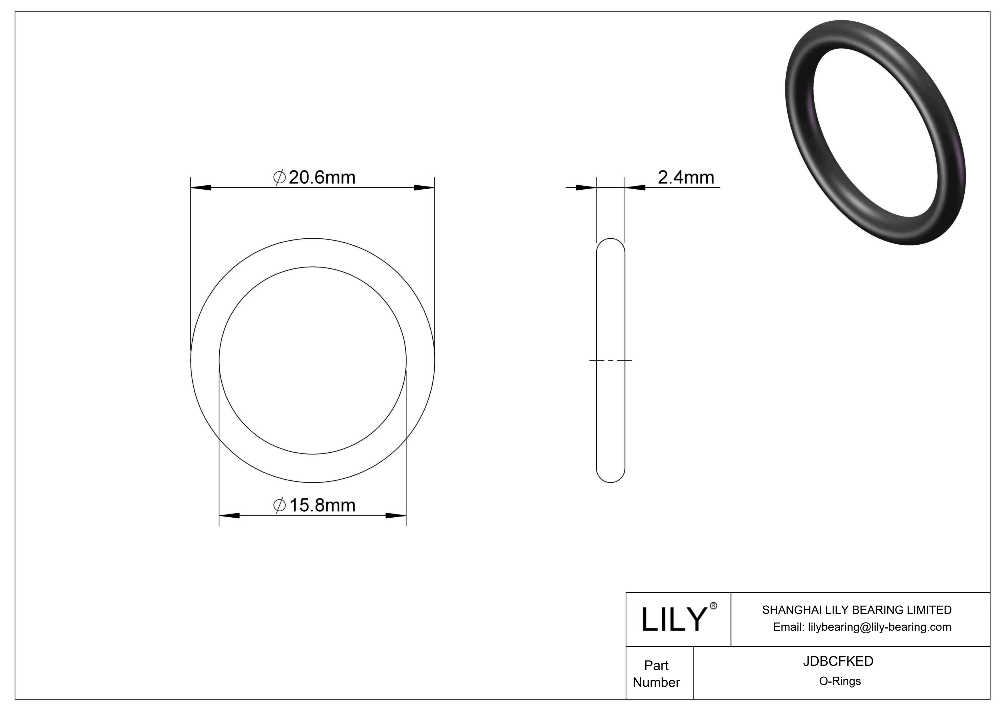 JDBCFKED Juntas tóricas redondas resistentes al aceite cad drawing