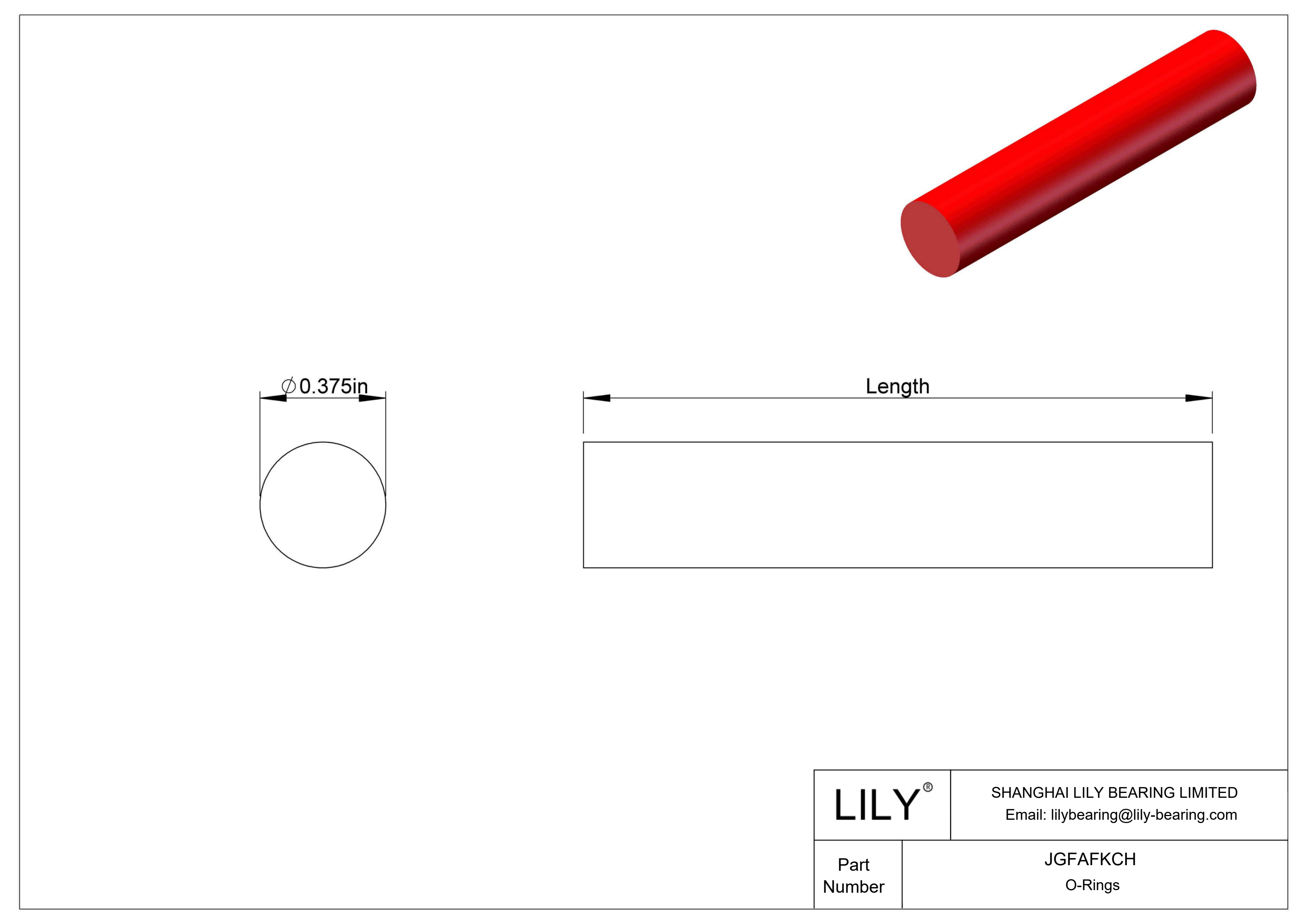 JGFAFKCH Cordón O-Ring Alta Temperatura Redondo cad drawing