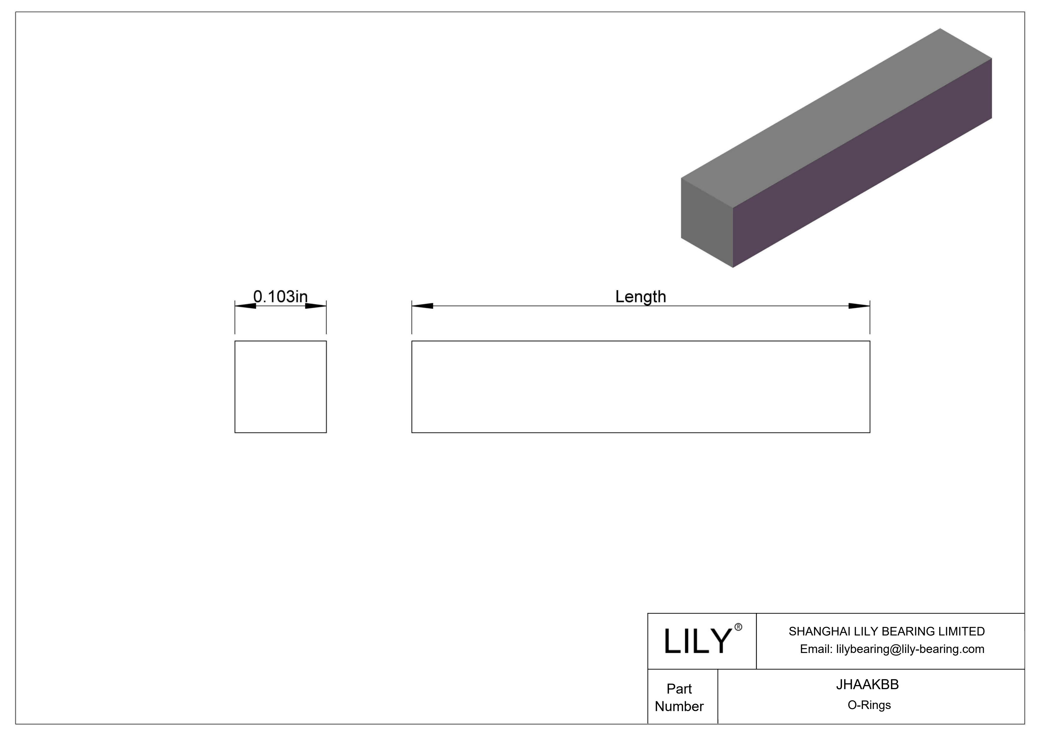 JHAAKBB Junta tórica resistente al aceite Cordón cuadrado cad drawing