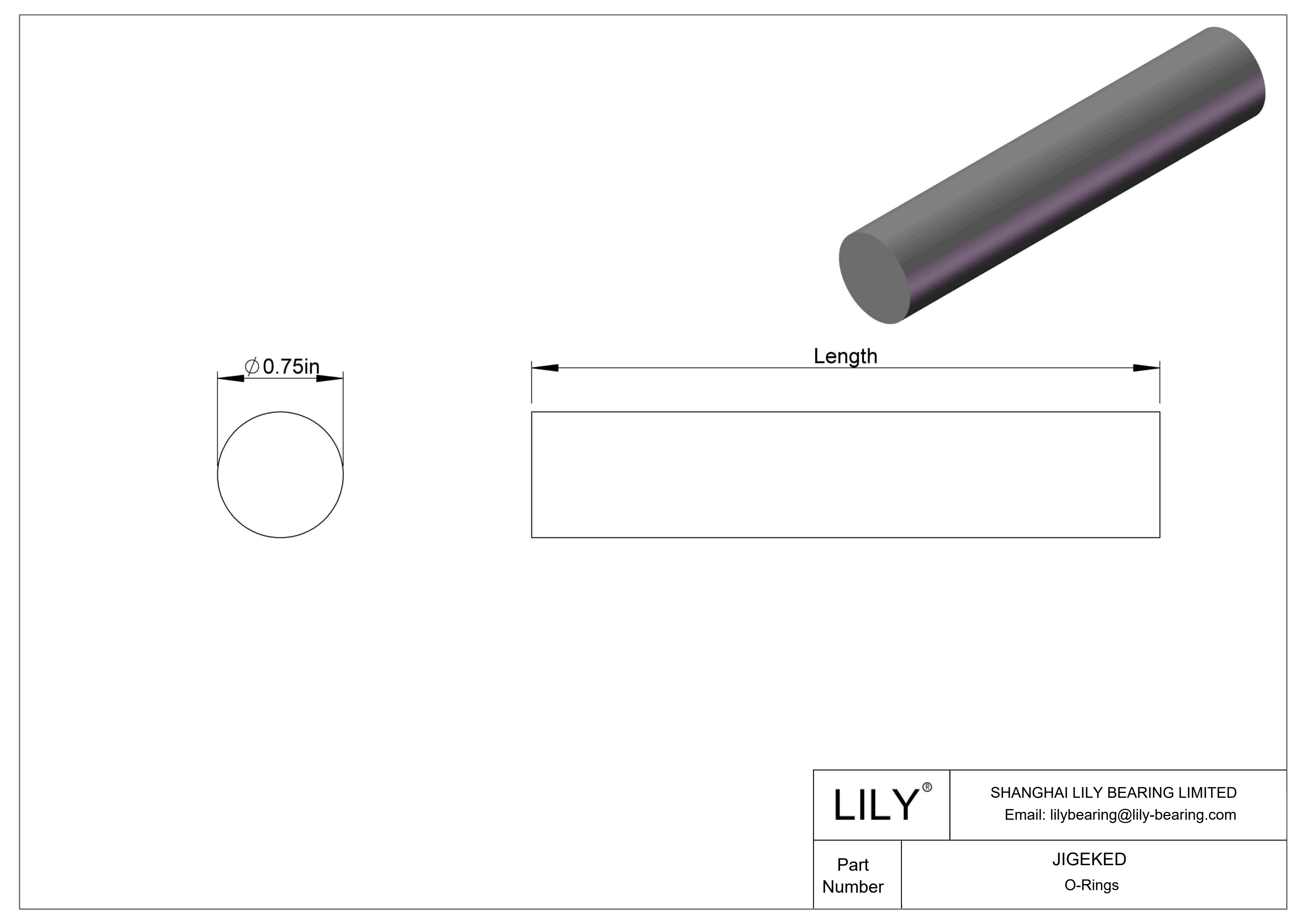 JIGEKED 圆形耐油 O 型圈绳料 cad drawing