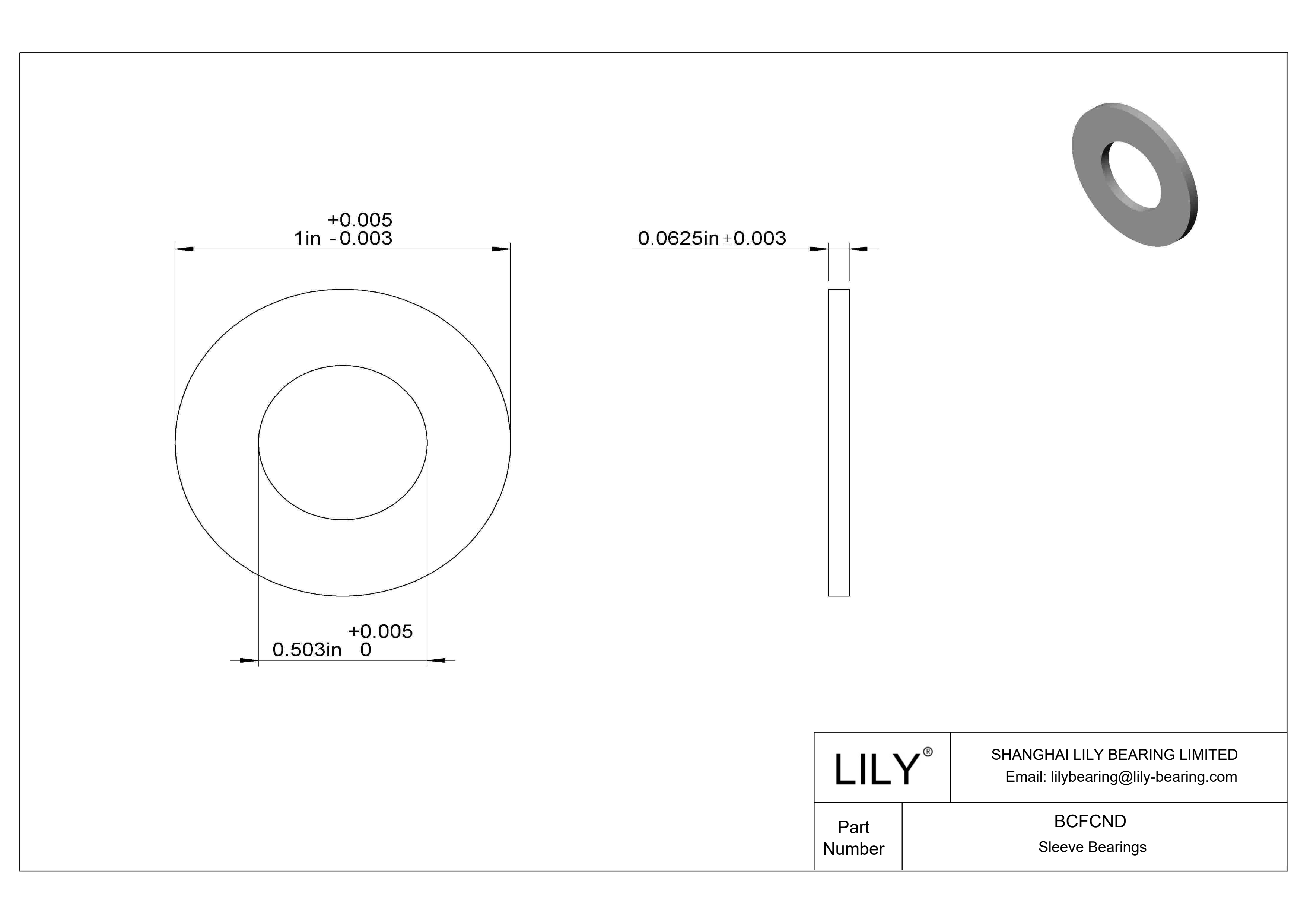 BCFCND 耐化学腐蚀干运转推力轴承 cad drawing