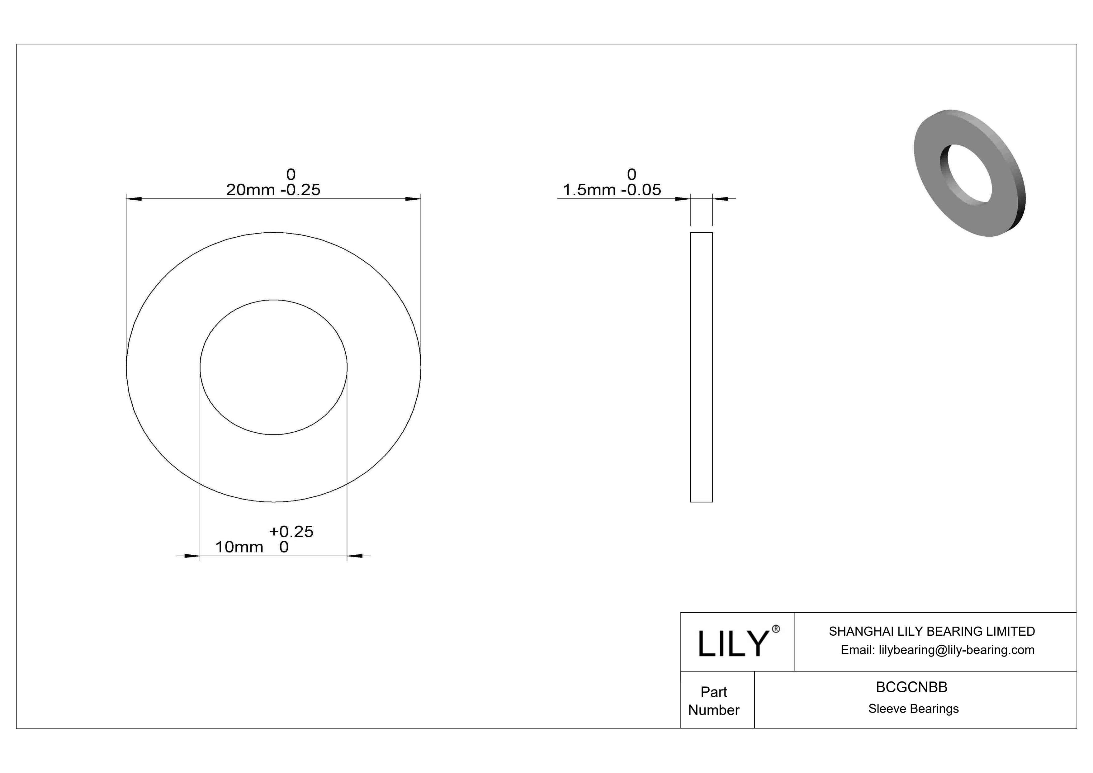 BCGCNBB Rodamientos axiales de funcionamiento en seco de alta carga cad drawing