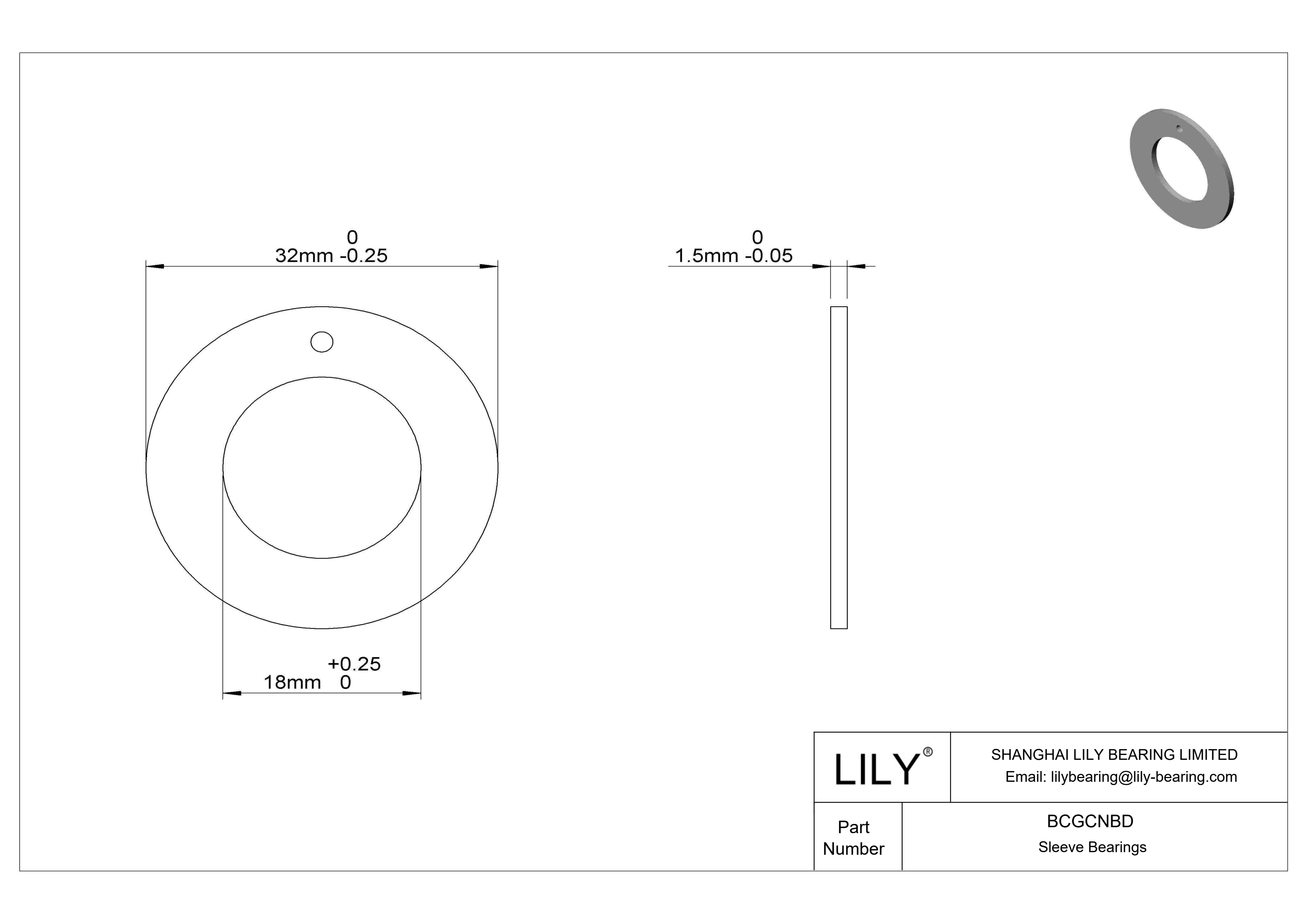 BCGCNBD Rodamientos axiales de funcionamiento en seco de alta carga cad drawing