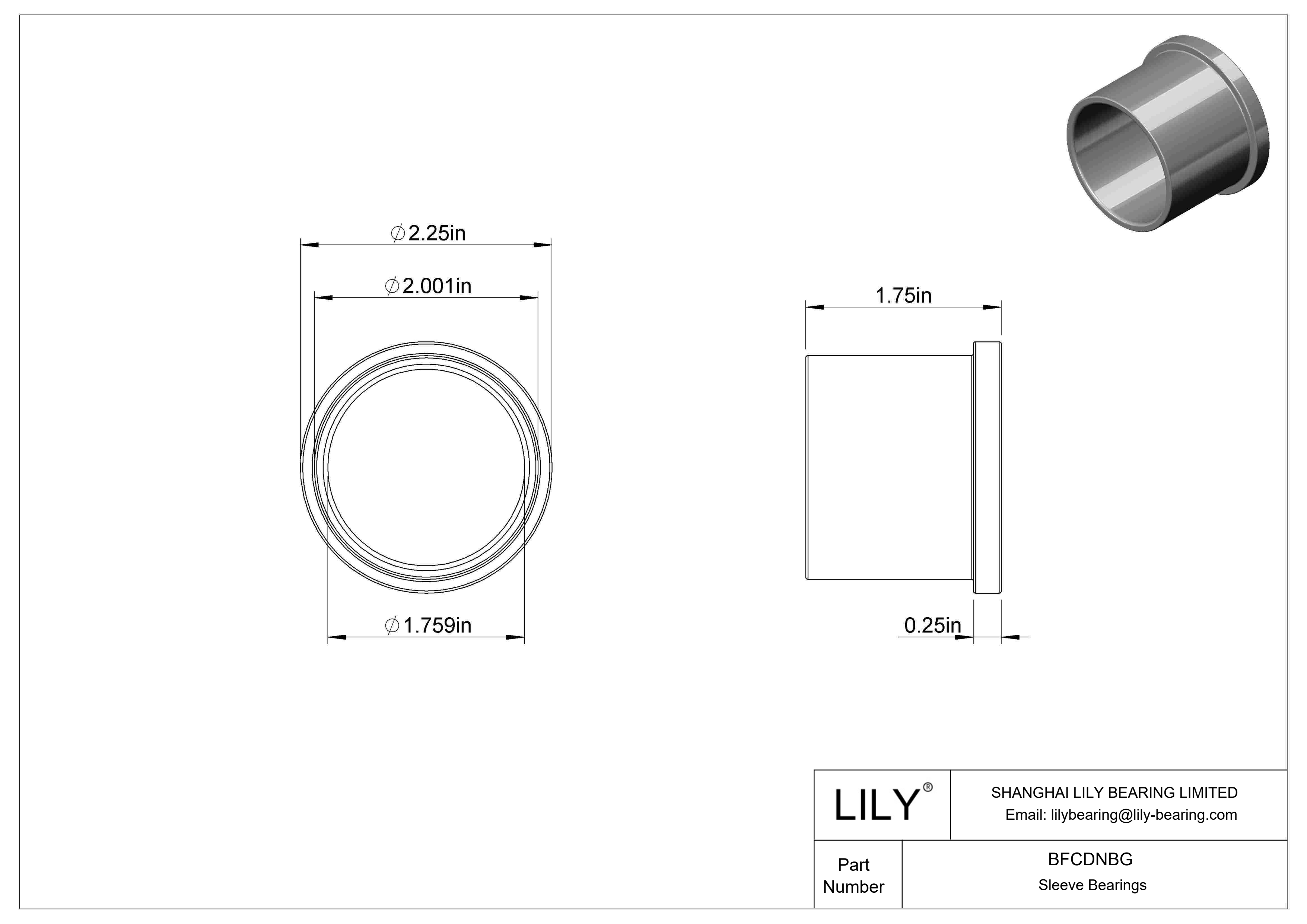 BFCDNBG 多用途干运转法兰滑动轴承 cad drawing