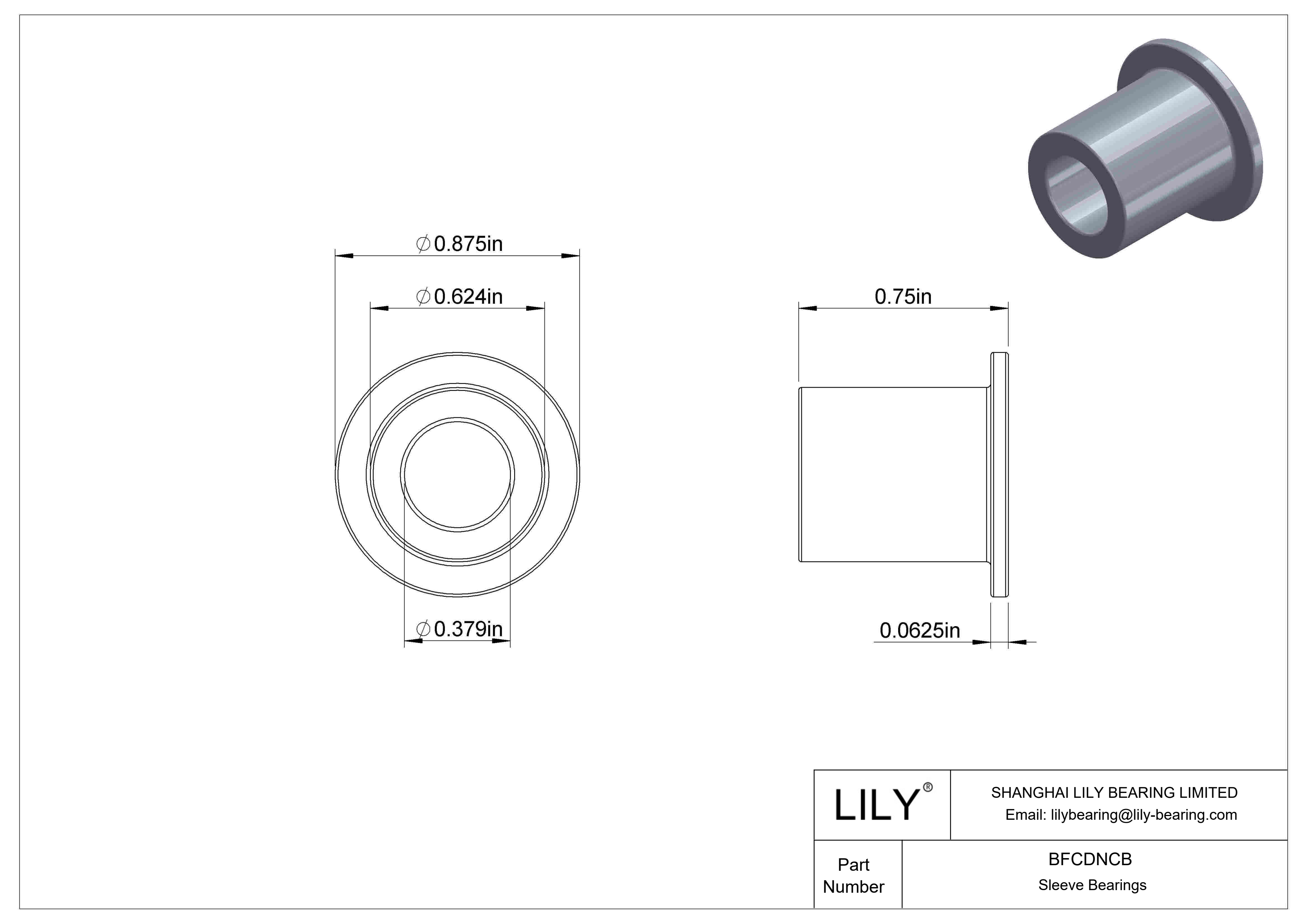 BFCDNCB 多用途干运转法兰滑动轴承 cad drawing