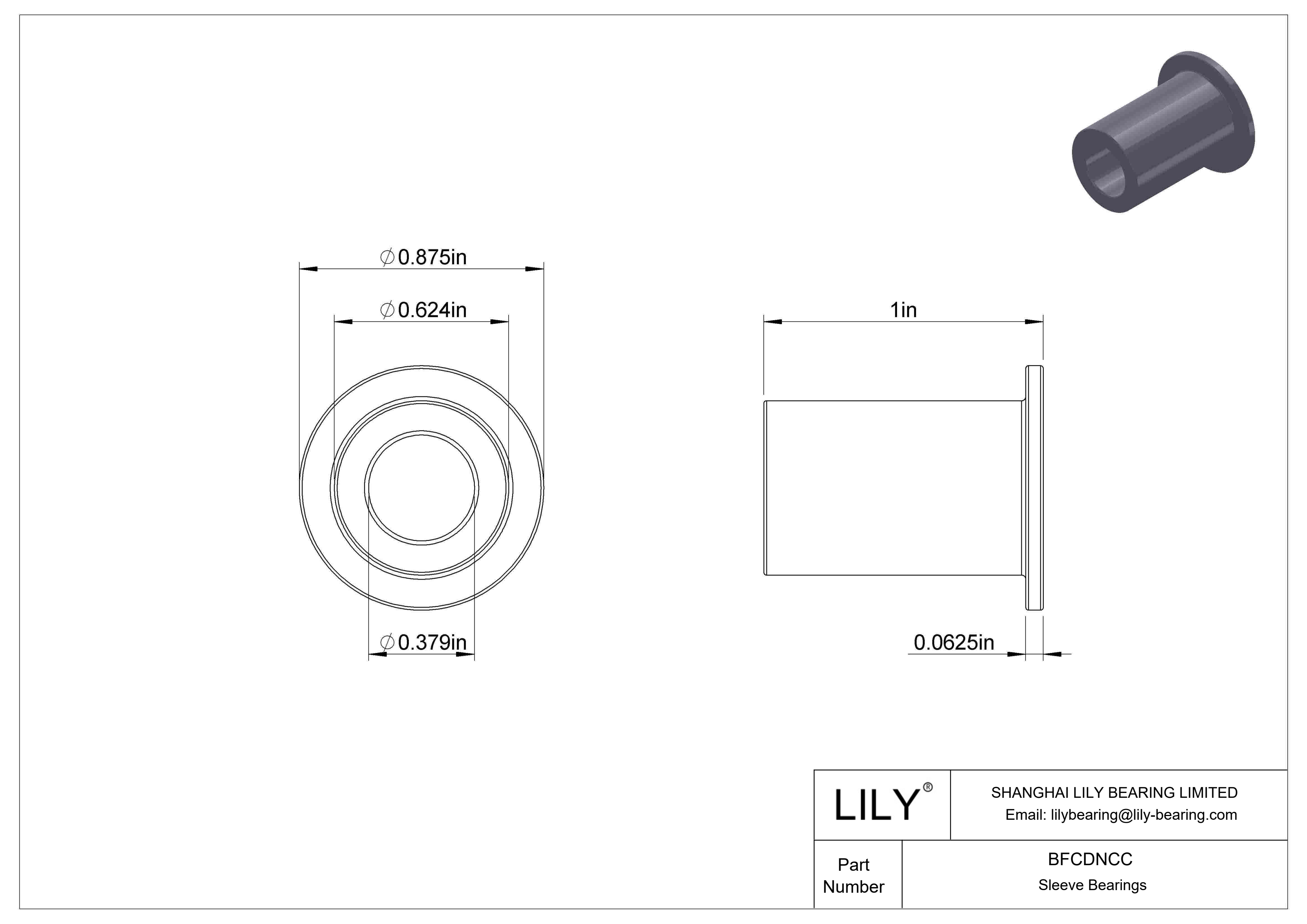 BFCDNCC 多用途干运转法兰滑动轴承 cad drawing