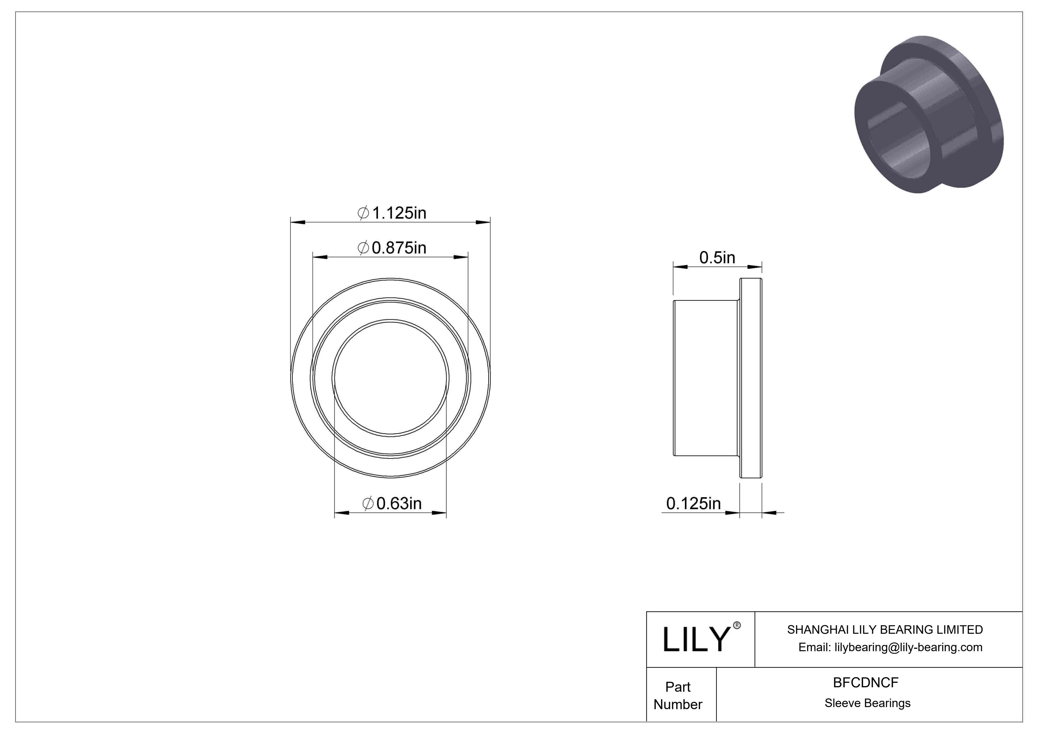 BFCDNCF 多用途干运转法兰滑动轴承 cad drawing