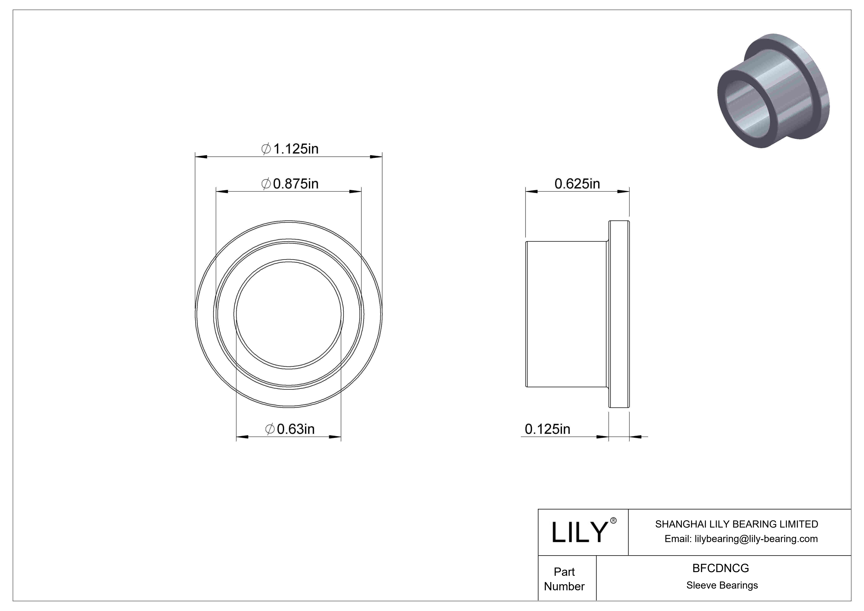 BFCDNCG 多用途干运转法兰滑动轴承 cad drawing