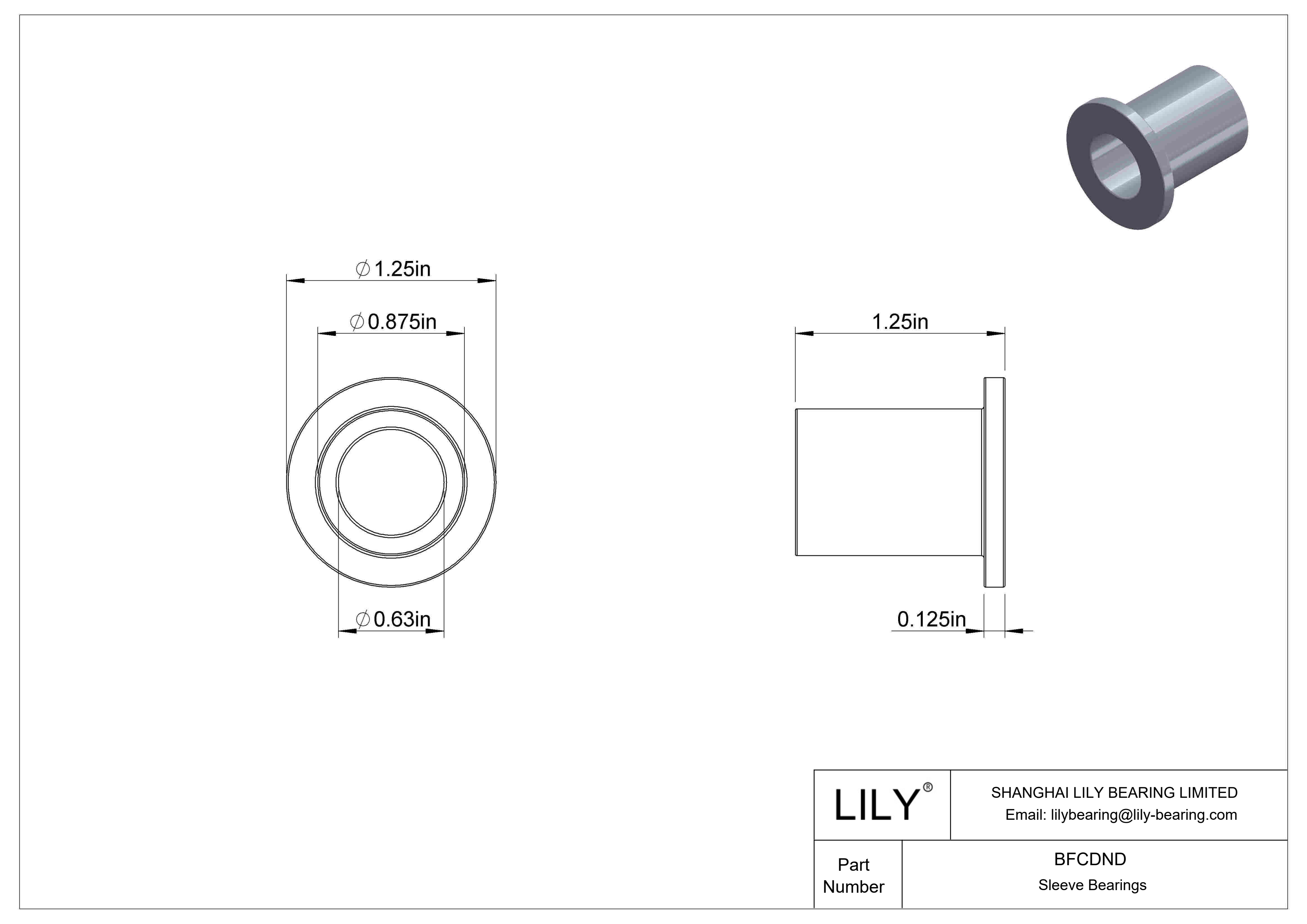 BFCDND 多用途干运转法兰滑动轴承 cad drawing