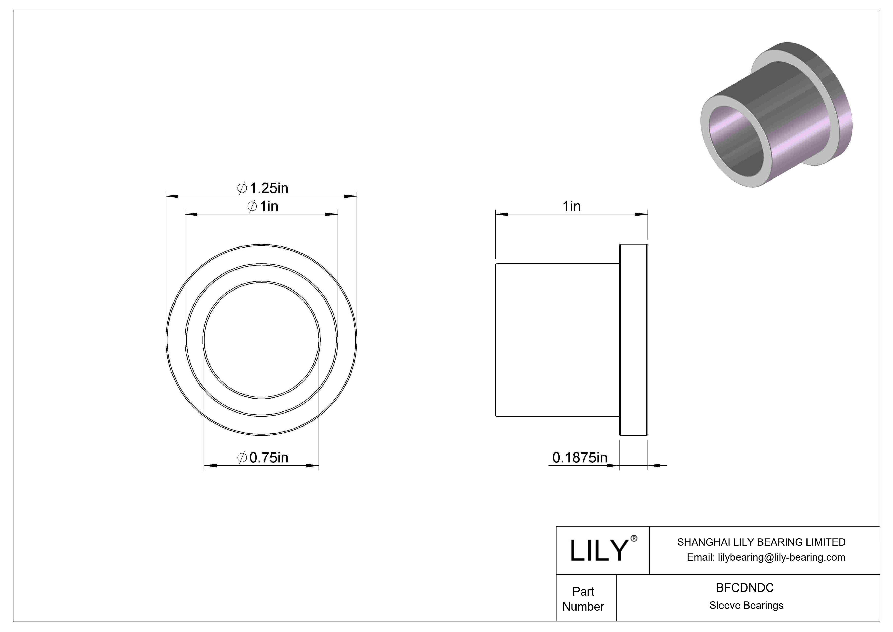 BFCDNDC 多用途干运转法兰滑动轴承 cad drawing